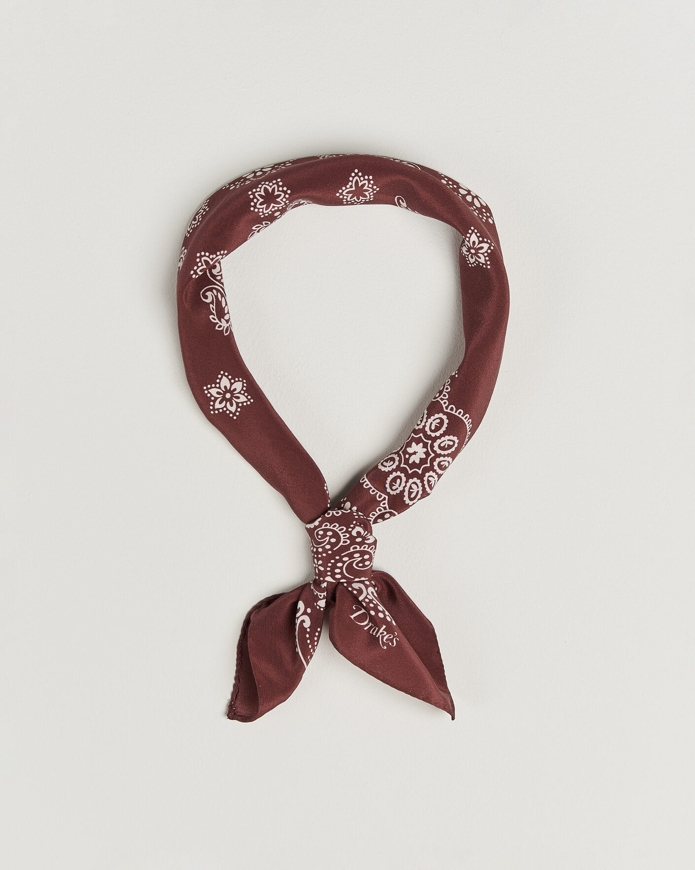 Herren | Tücher | Drake's | Traditional Silk Bandana Burgundy