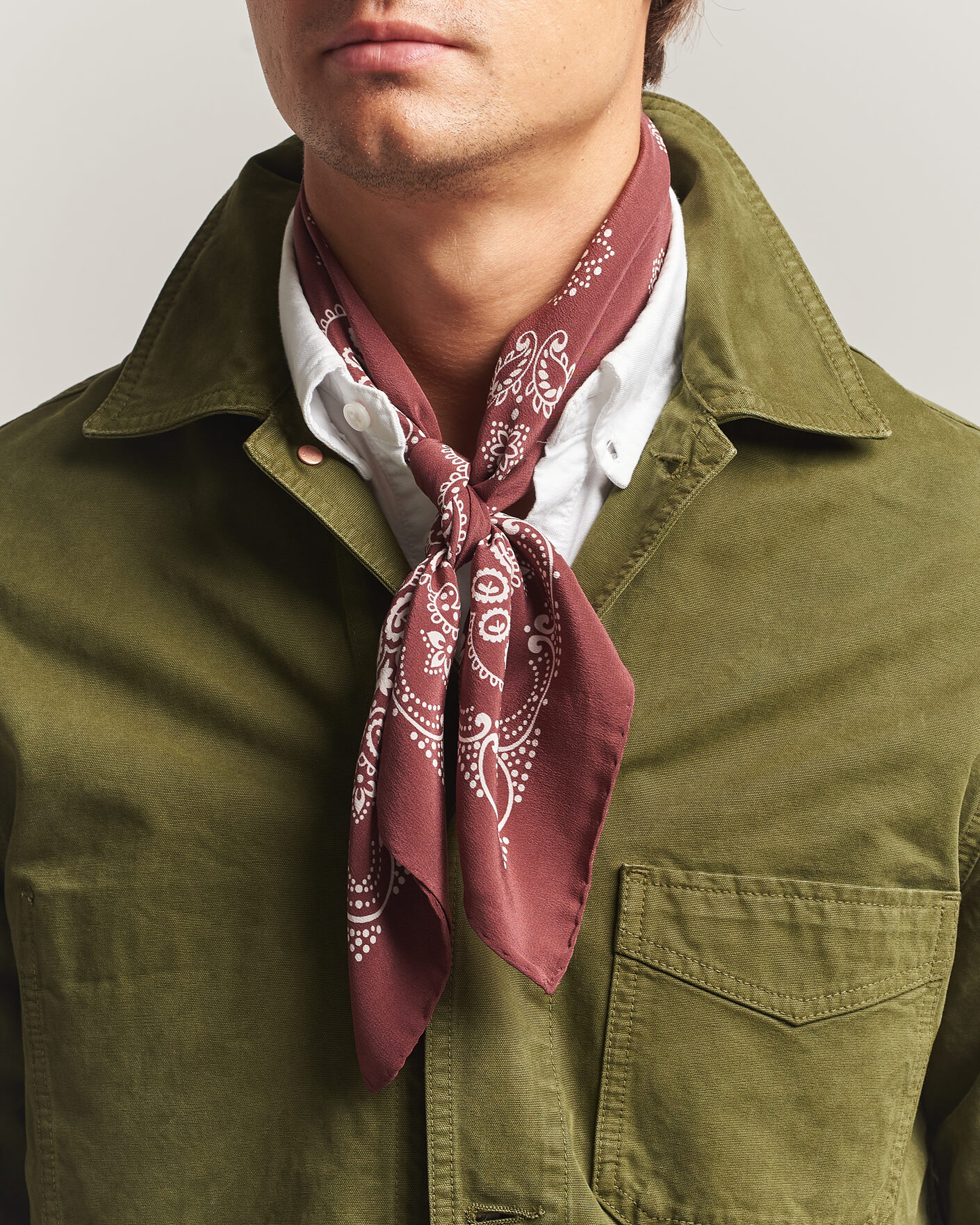 Herren | Tücher | Drake's | Traditional Silk Bandana Burgundy