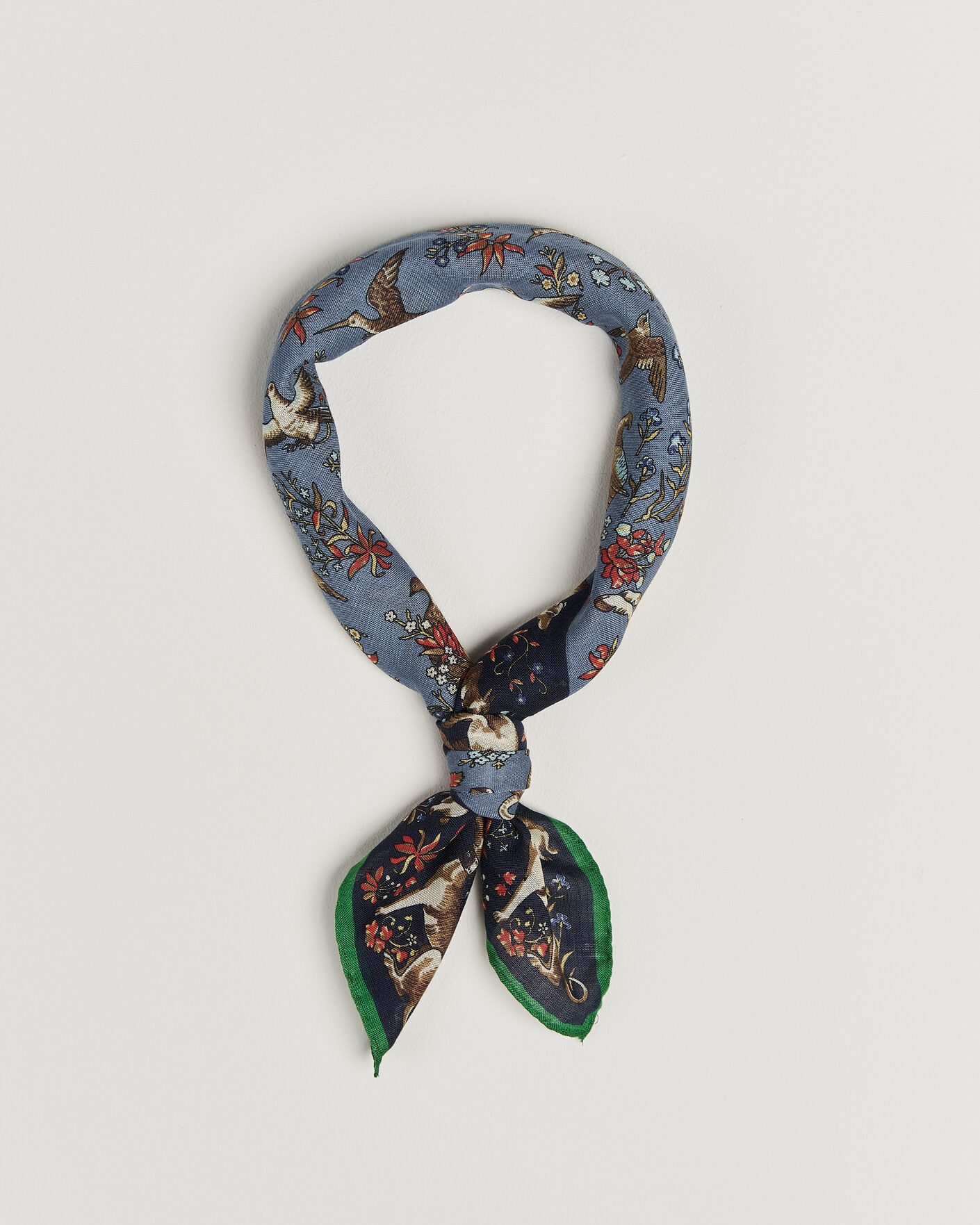 Herren | Tücher | Drake's | Unicorn Tapestry Wool/Silk Bandana Navy