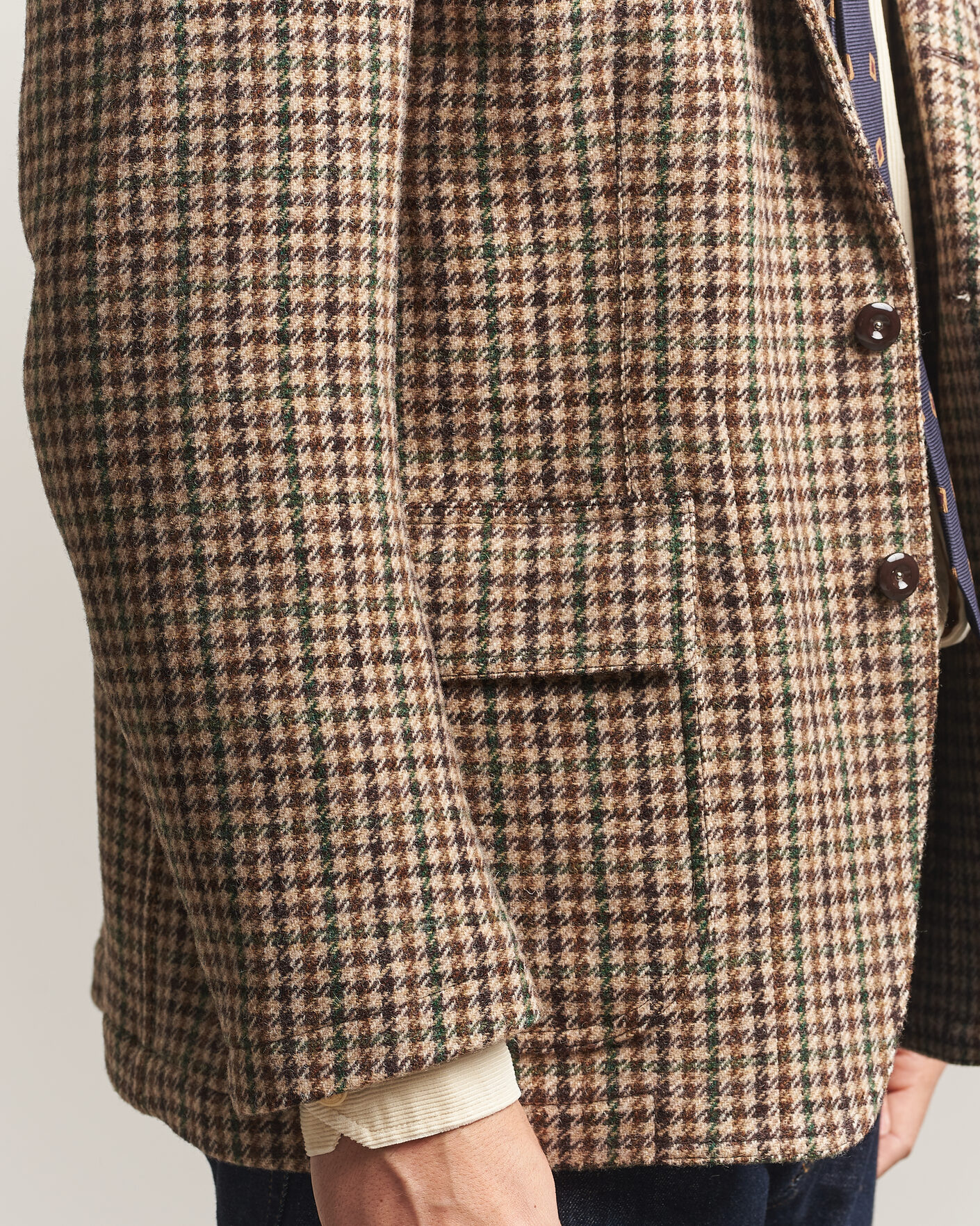 Herren | Sakkos | Drake's | MKVII Tweed Houndcheck Games Blazer Brown
