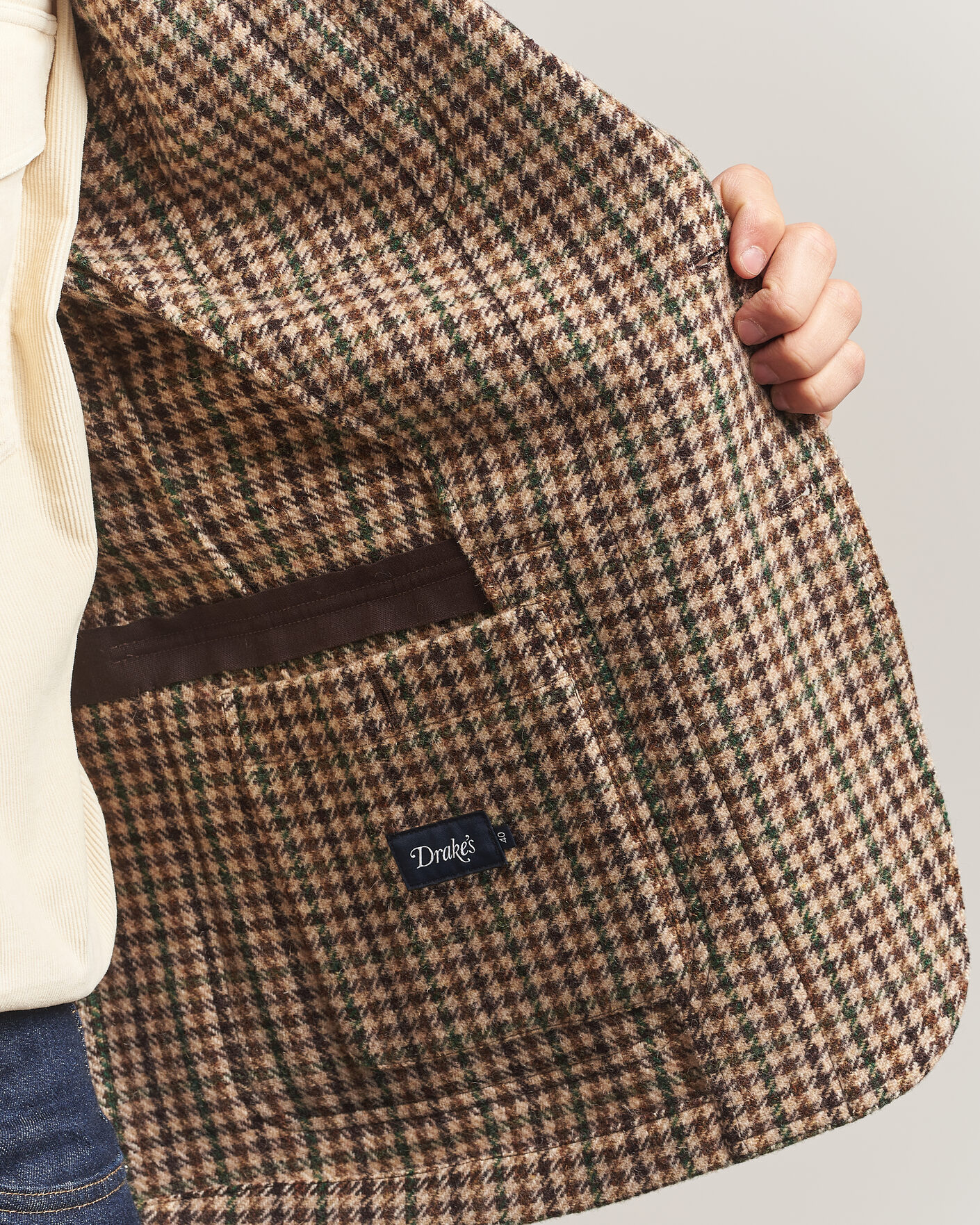 Herren | Sakkos | Drake's | MKVII Tweed Houndcheck Games Blazer Brown