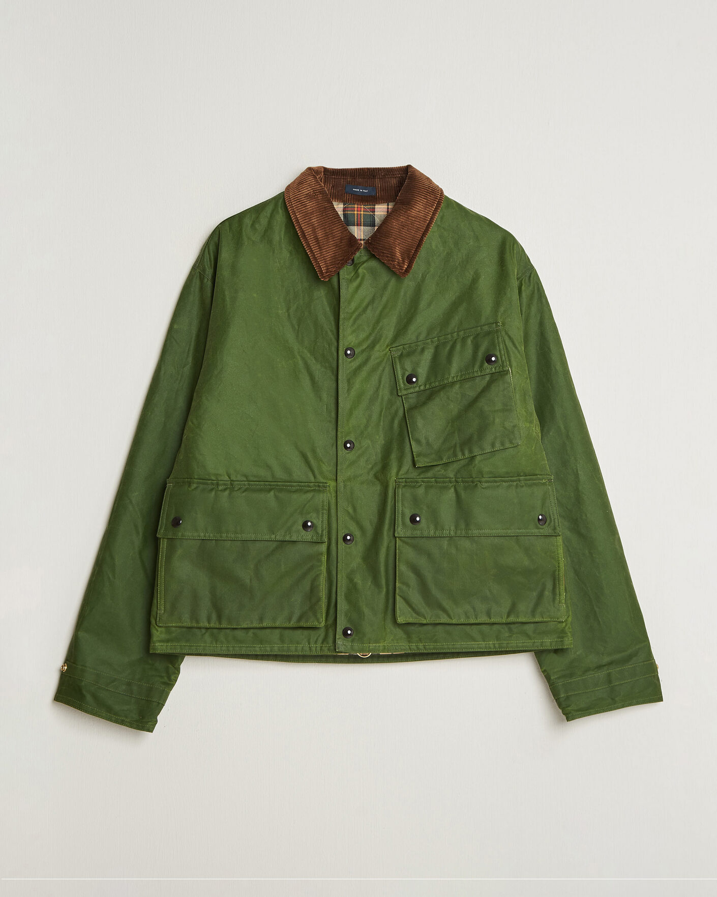 Herren | Jacken | Drake's | Waxed Wader Jacket Lemongrass
