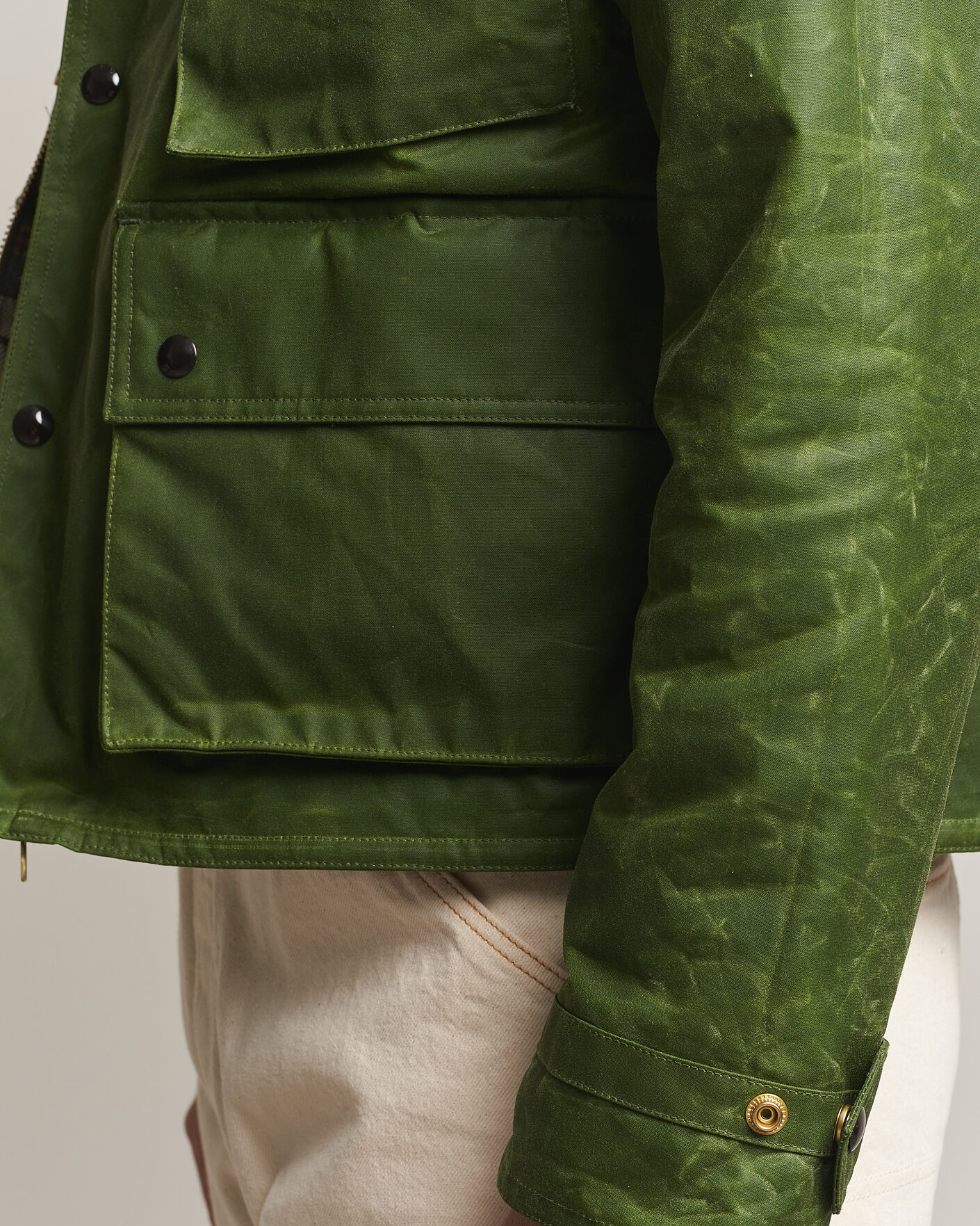 Herren | Jacken | Drake's | Waxed Wader Jacket Lemongrass