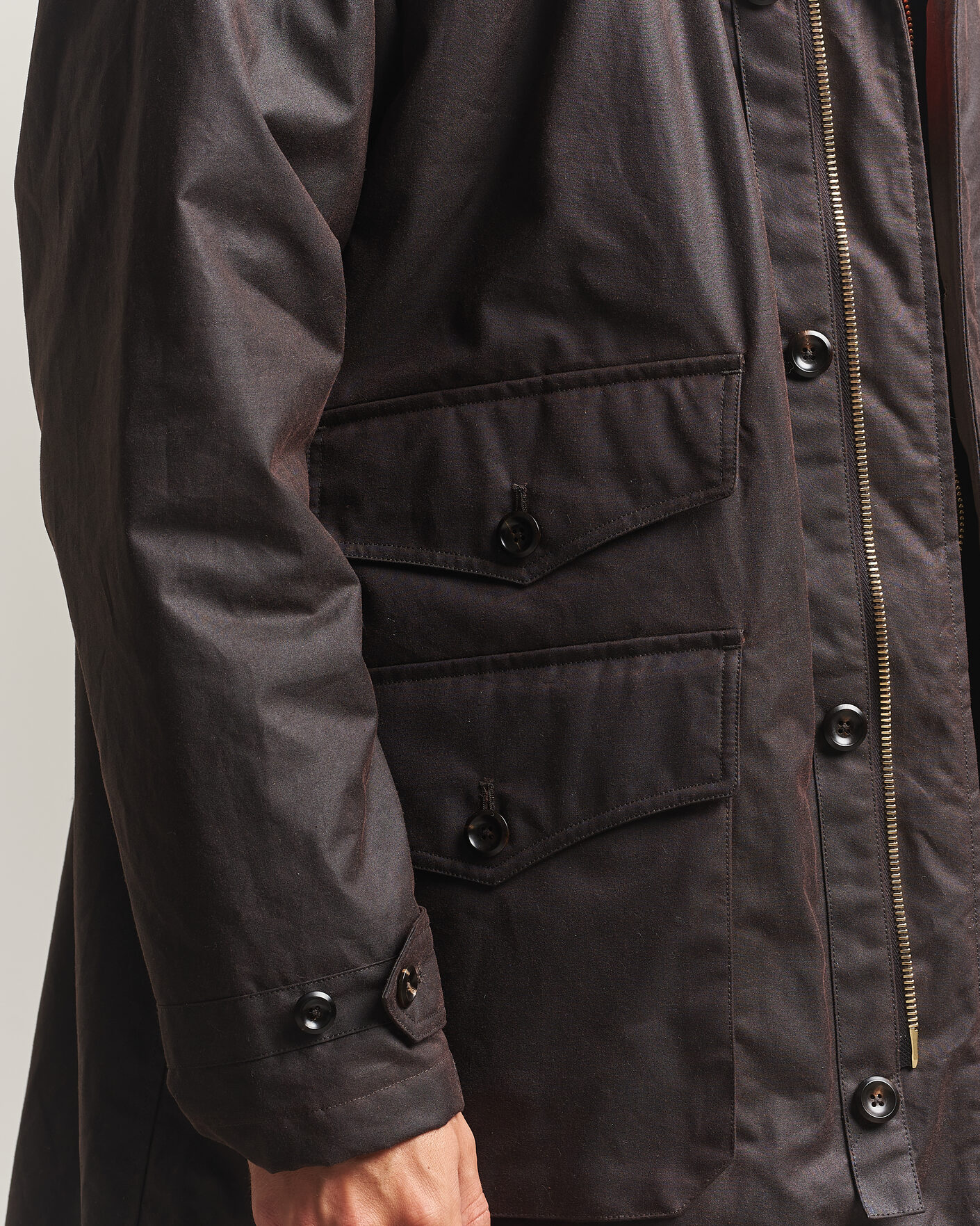 Herren | Jacken | Drake's | Military Waxed Mac Rustic
