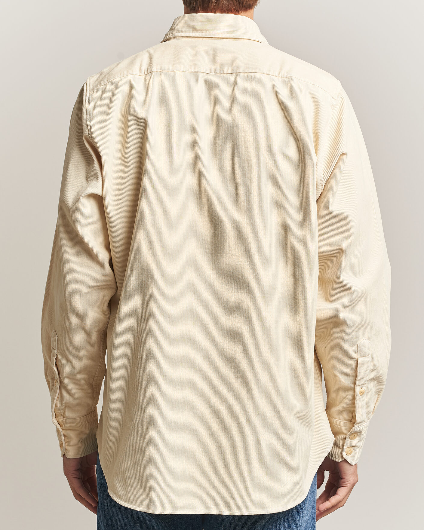 Herren | Hemden | Drake's | Two Pocket Corduroy Shirt Ecru