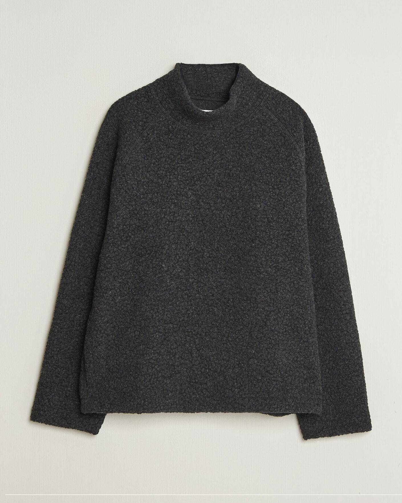 Herren | Pullover | Drake's | Mock Neck Fleece Grey