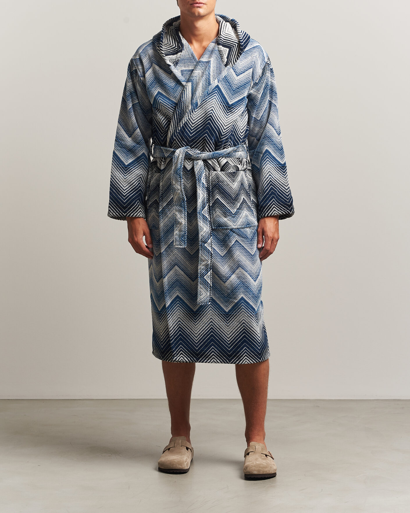 Herren | Schlafanzüge & Bademäntel | Missoni Home | Marea Hooded Bathrobe Multi Blue
