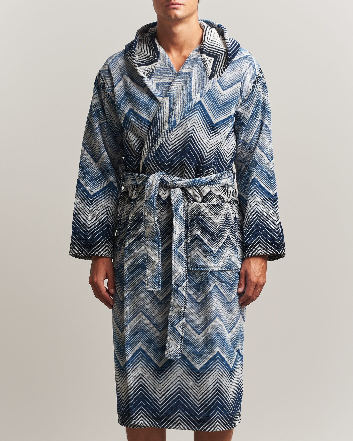 Herren | Schlafanzüge & Bademäntel | Missoni Home | Marea Hooded Bathrobe Multi Blue