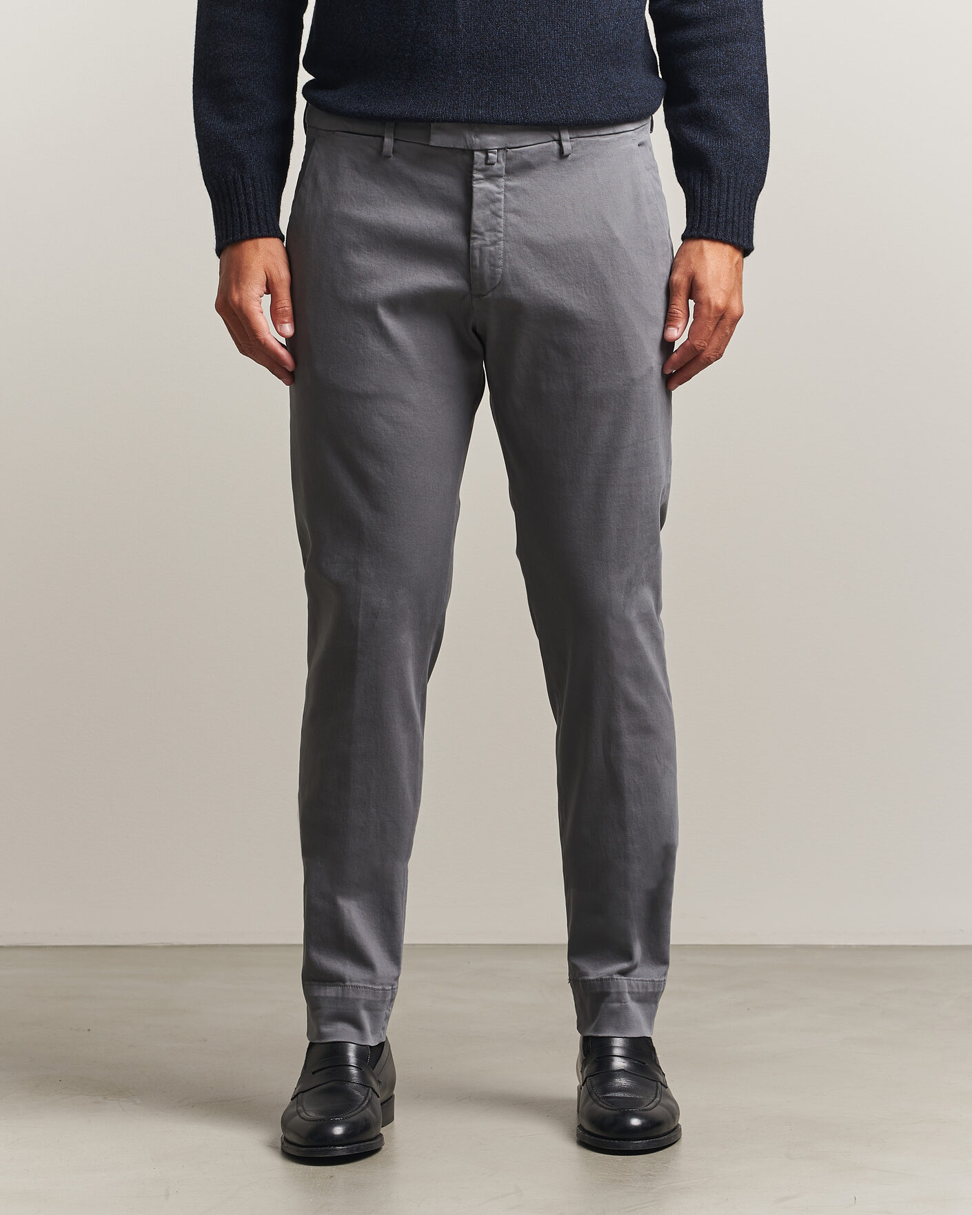 Herren | Hosen | Briglia 1949 | Slim Fit Cotton Stretch Trousers Grey