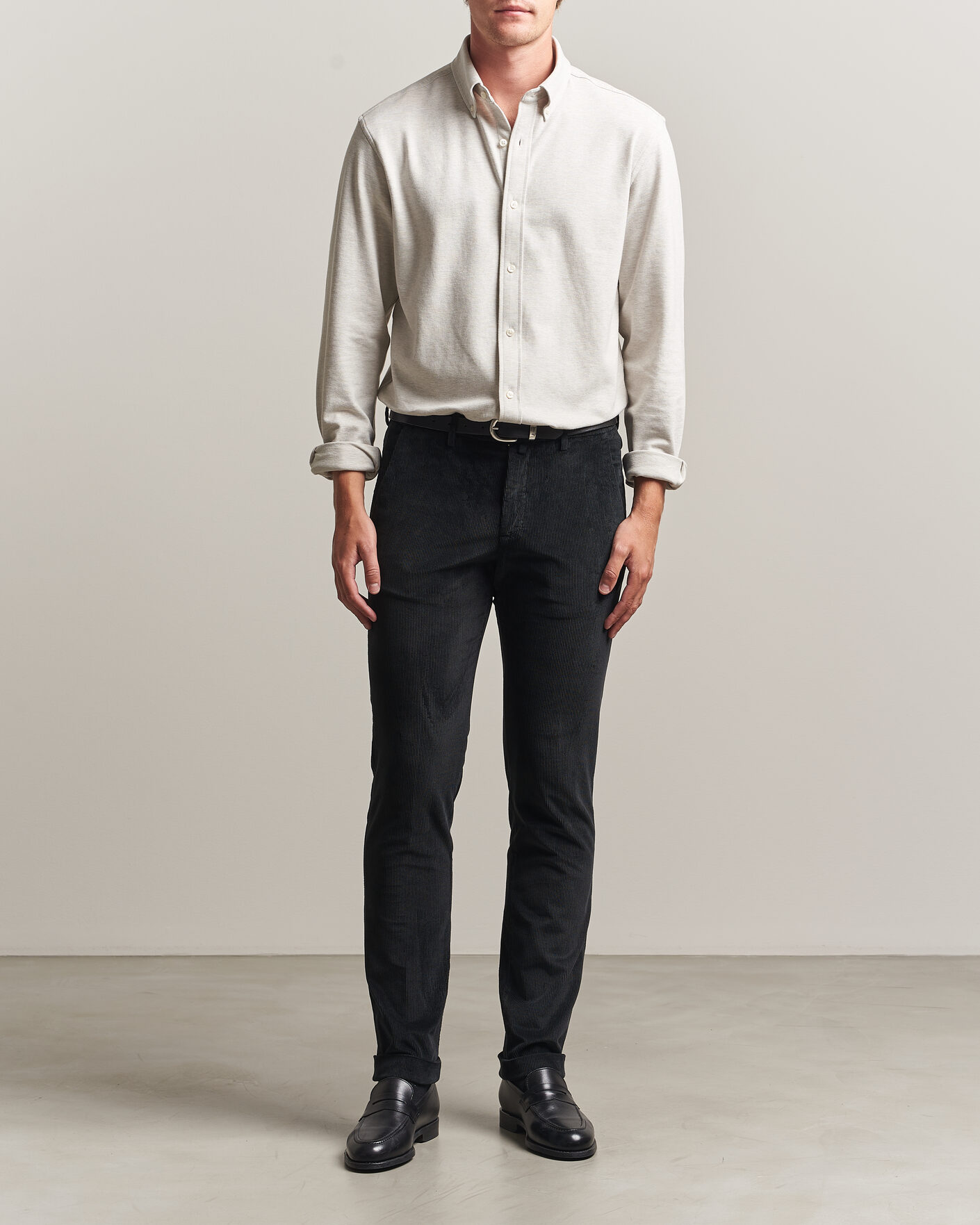 Herren | Hosen | Briglia 1949 | Slim Fit Corduroy Trousers Black