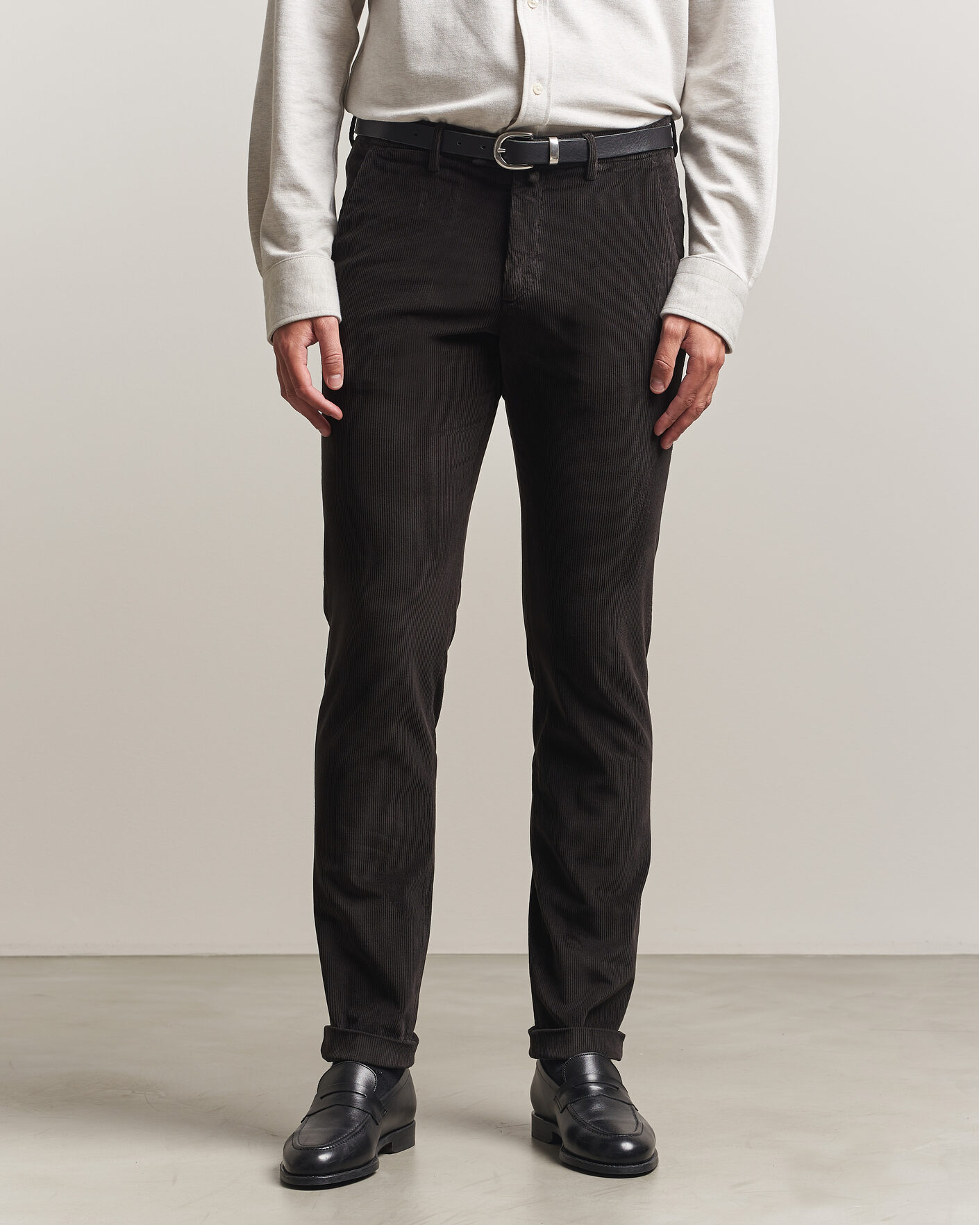Herren | Hosen | Briglia 1949 | Slim Fit Corduroy Trousers Dark Brown