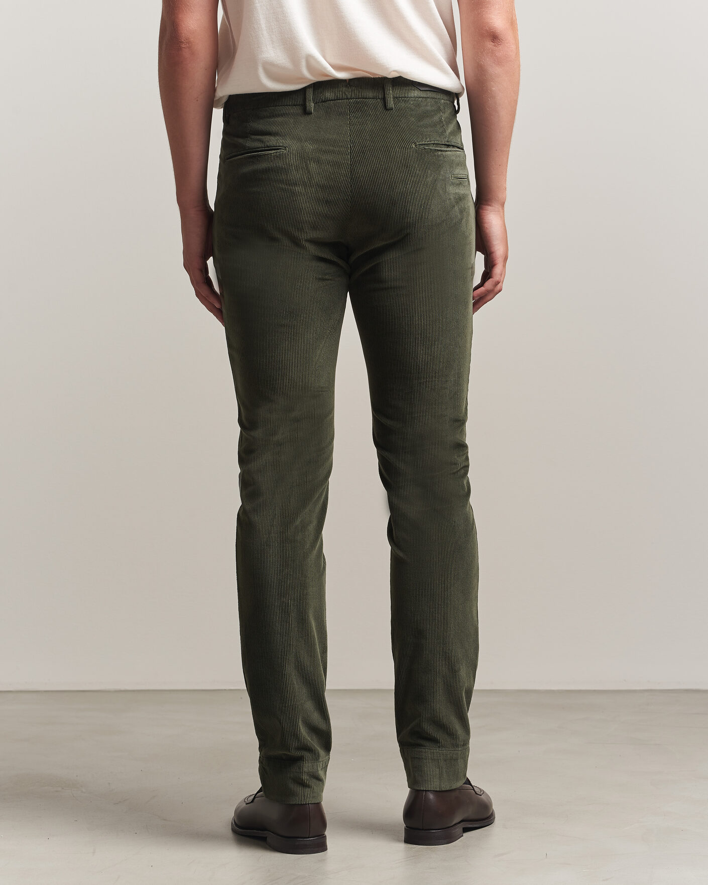 Herren | Hosen | Briglia 1949 | Slim Fit Corduroy Trousers Dark Green