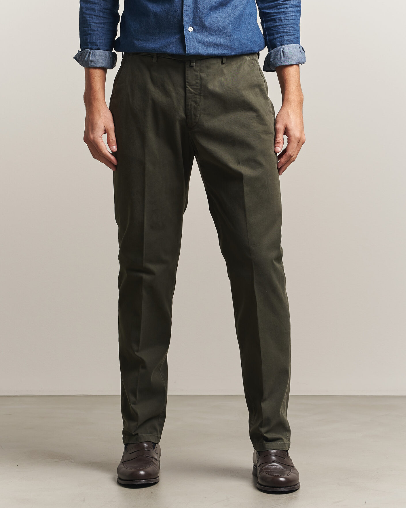 Herren | Hosen | Briglia 1949 | Soho Tailored Easy Fit Chino Olive
