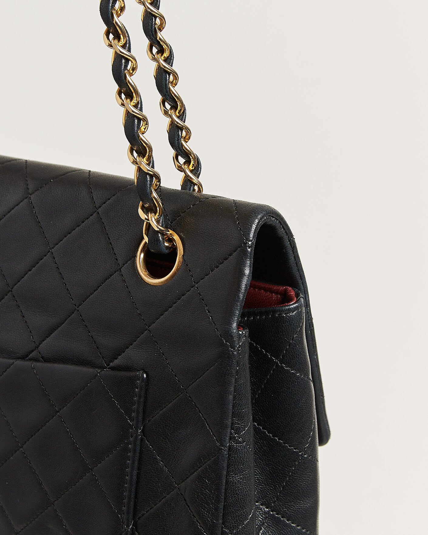 Herren | Pre-Owned & Vintage Bags | Chanel Pre-Owned | Vintage Classic Flap Bag Lambskin Black