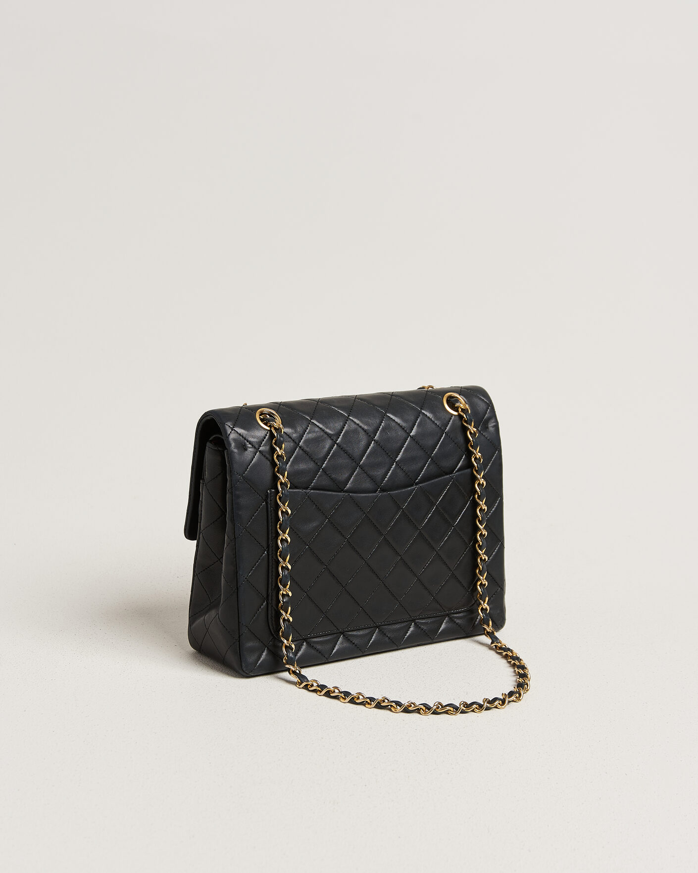 Herren | Pre-Owned & Vintage Bags | Chanel Pre-Owned | Classic Medium Square Double Flap Bag Lambskin Black