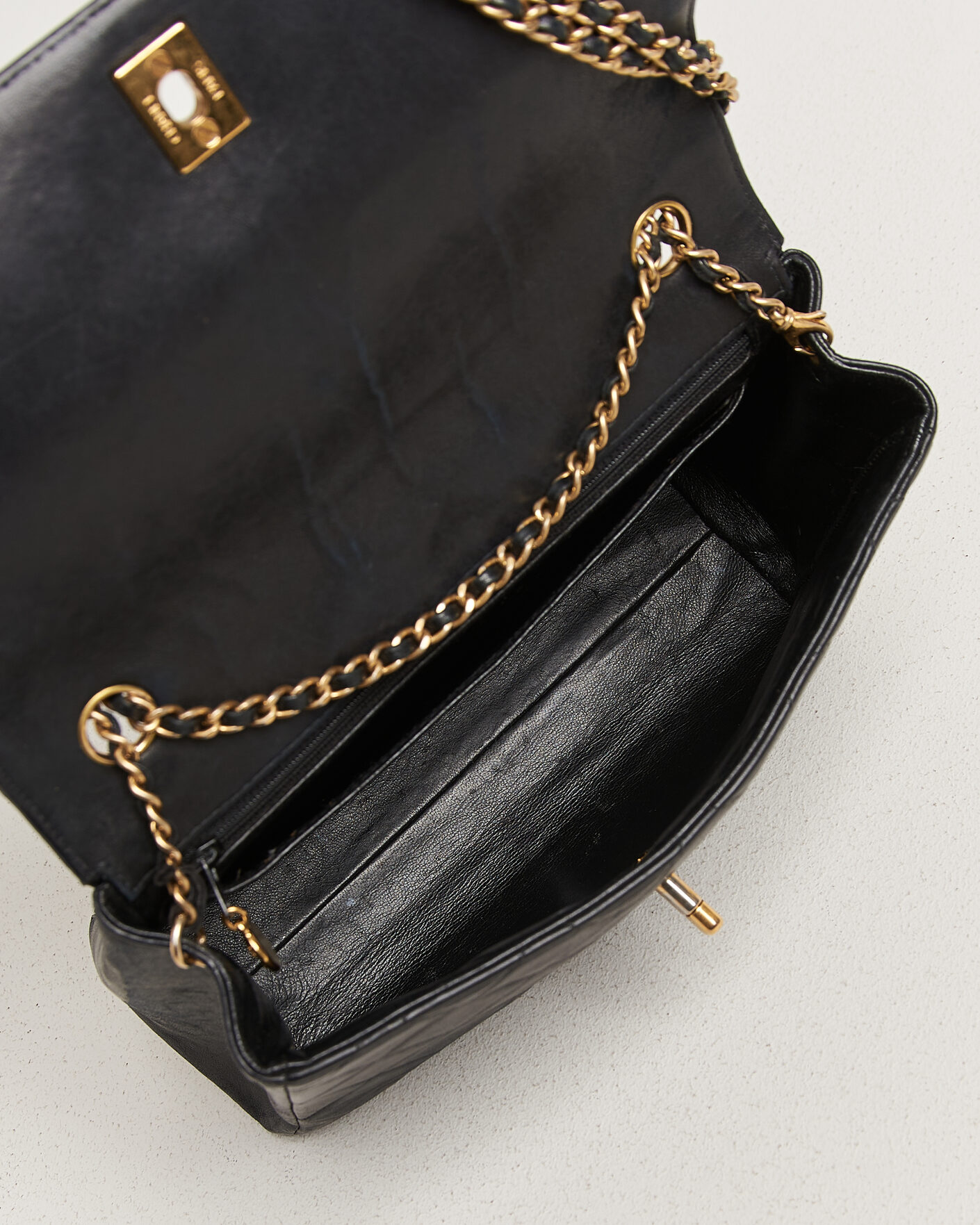 Herren | Pre-Owned & Vintage Bags | Chanel Pre-Owned | Single Flap Bag Lambskin Black