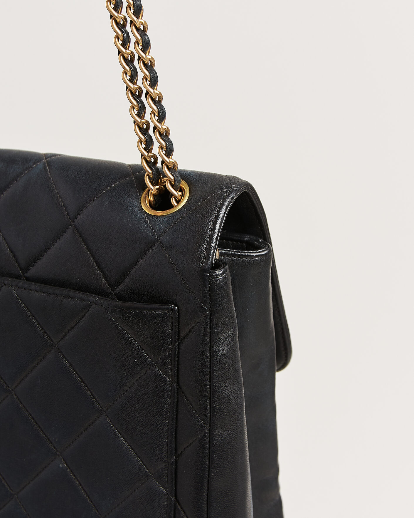 Herren | Pre-Owned & Vintage Bags | Chanel Pre-Owned | Single Flap Bag Lambskin Black