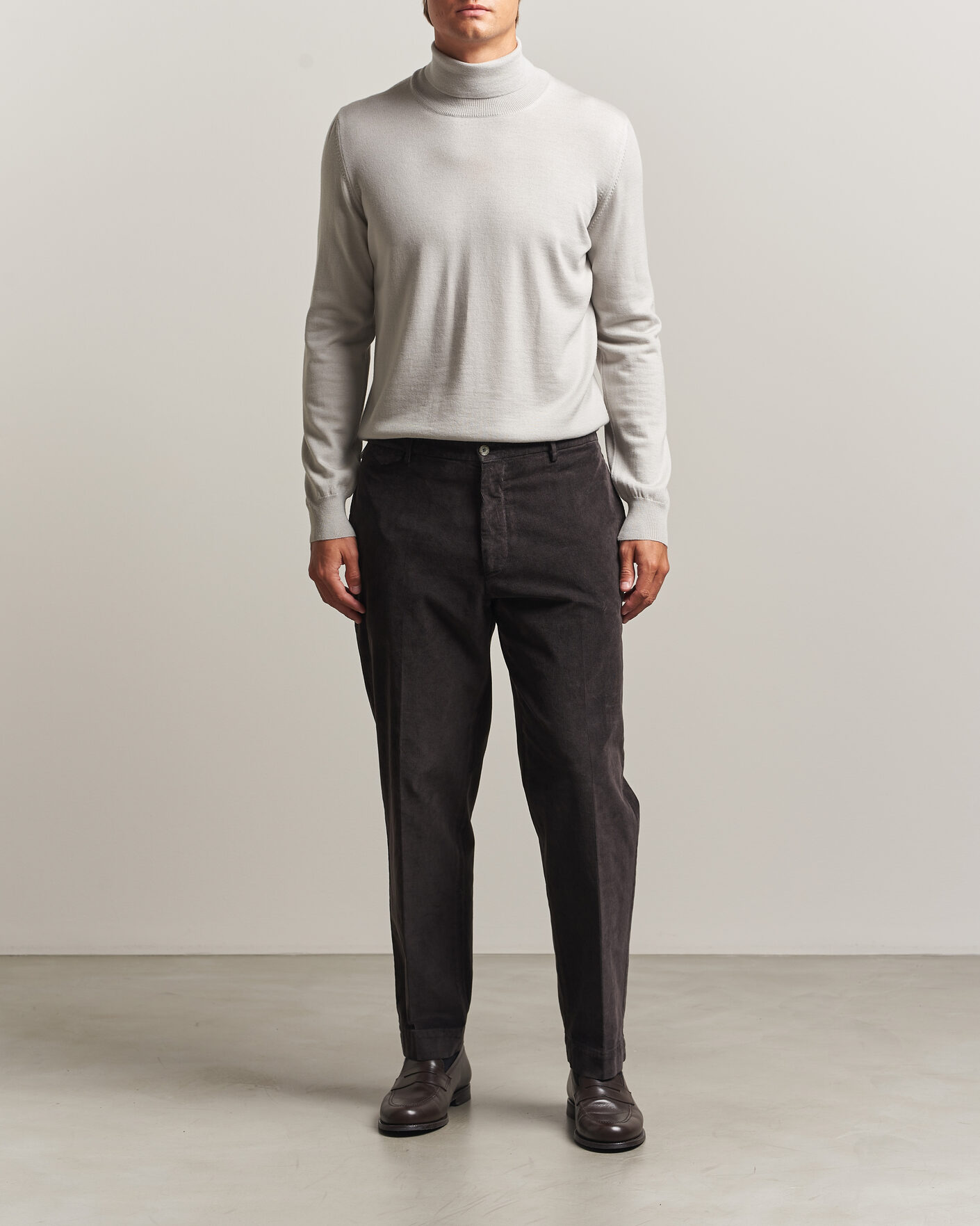 Herren | Pullover | Gran Sasso | Merino Fashion Fit Rollneck Light Beige