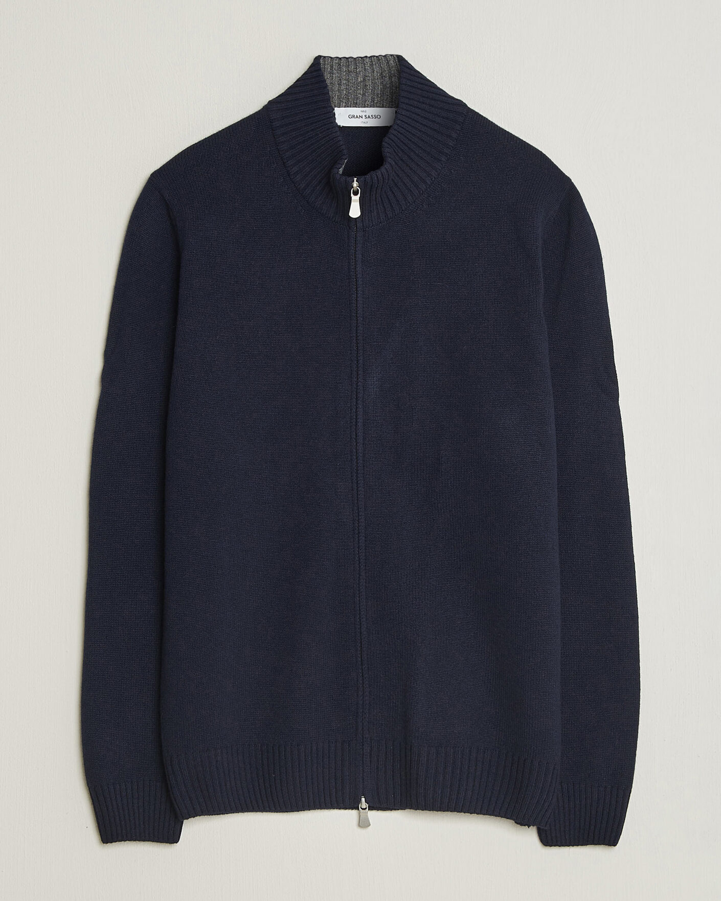 Herren | Pullover | Gran Sasso | Wool/Cashmere Full Zip Navy