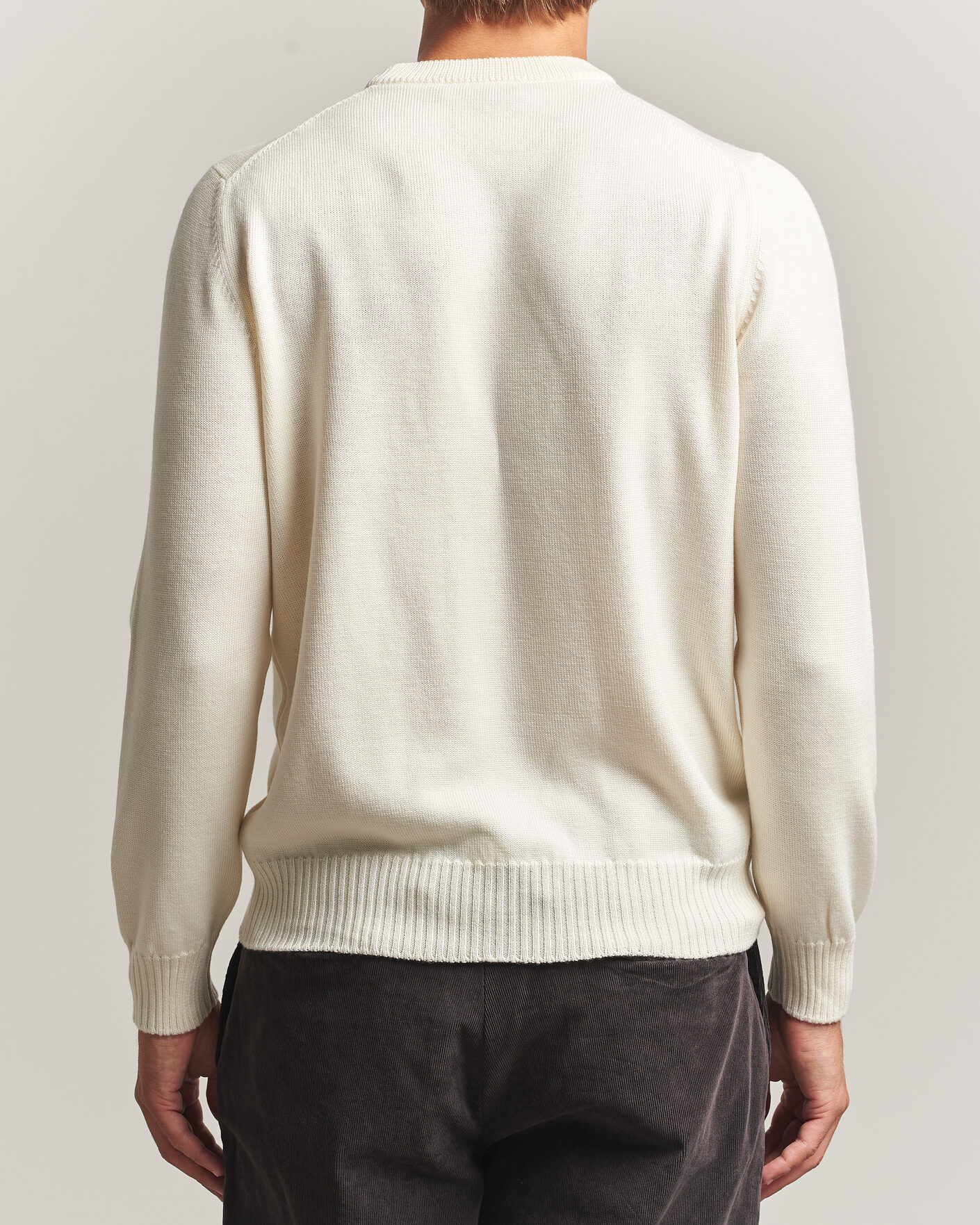 Herren | Pullover | Gran Sasso | Merino Knitted Crew Neck Cream