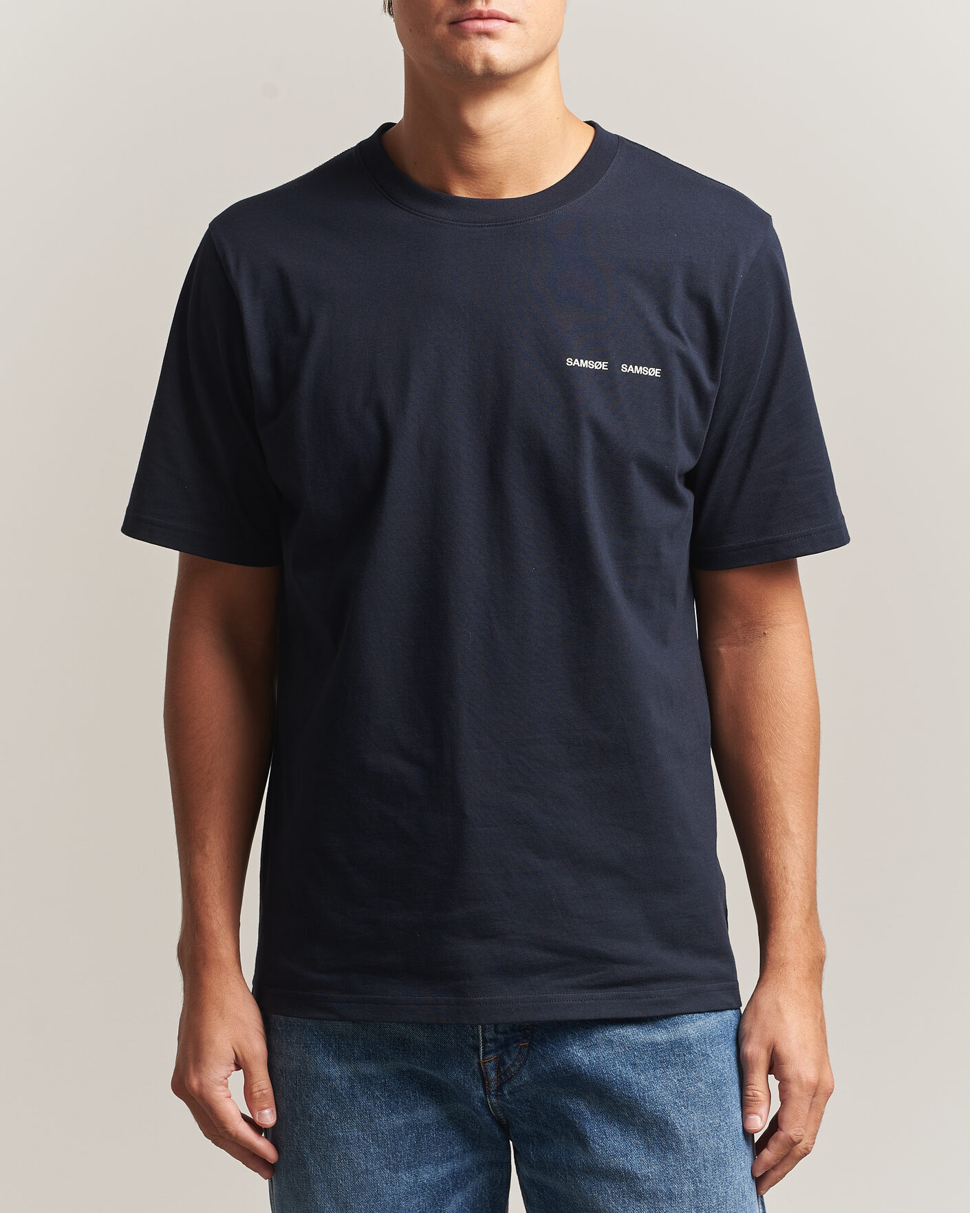 Herren | T-Shirts | Samsøe Samsøe | Thomas Cotton T-Shirt Salute Navy