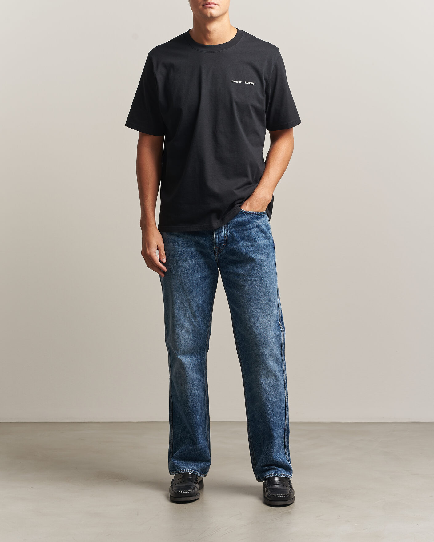 Herren | T-Shirts | Samsøe Samsøe | Thomas Cotton T-Shirt Black
