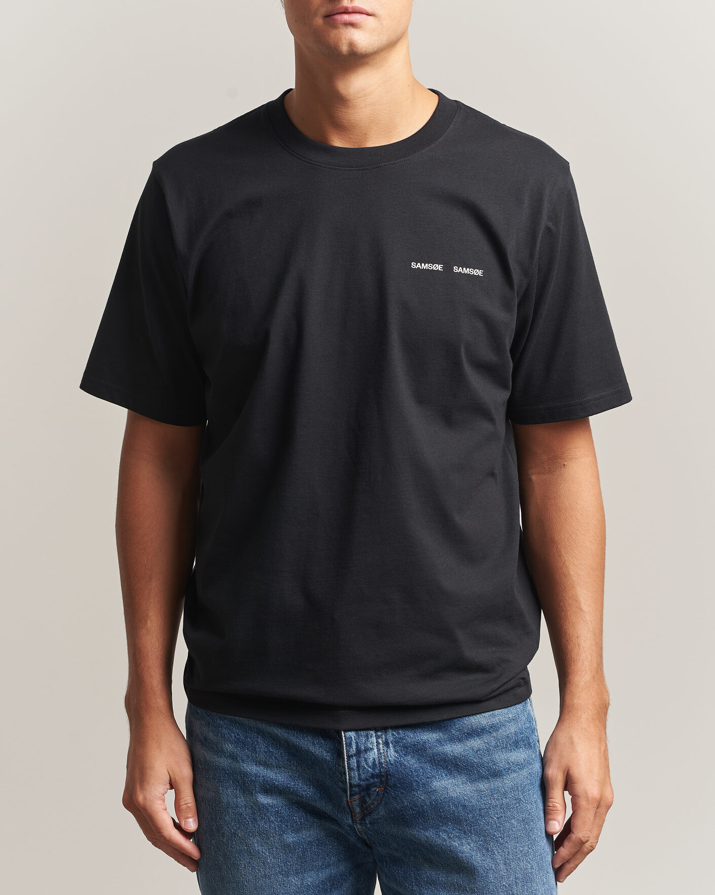 Herren | T-Shirts | Samsøe Samsøe | Thomas Cotton T-Shirt Black