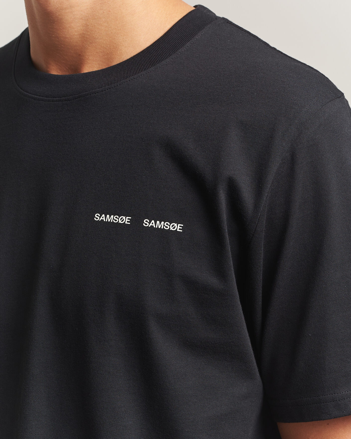 Herren | T-Shirts | Samsøe Samsøe | Thomas Cotton T-Shirt Black