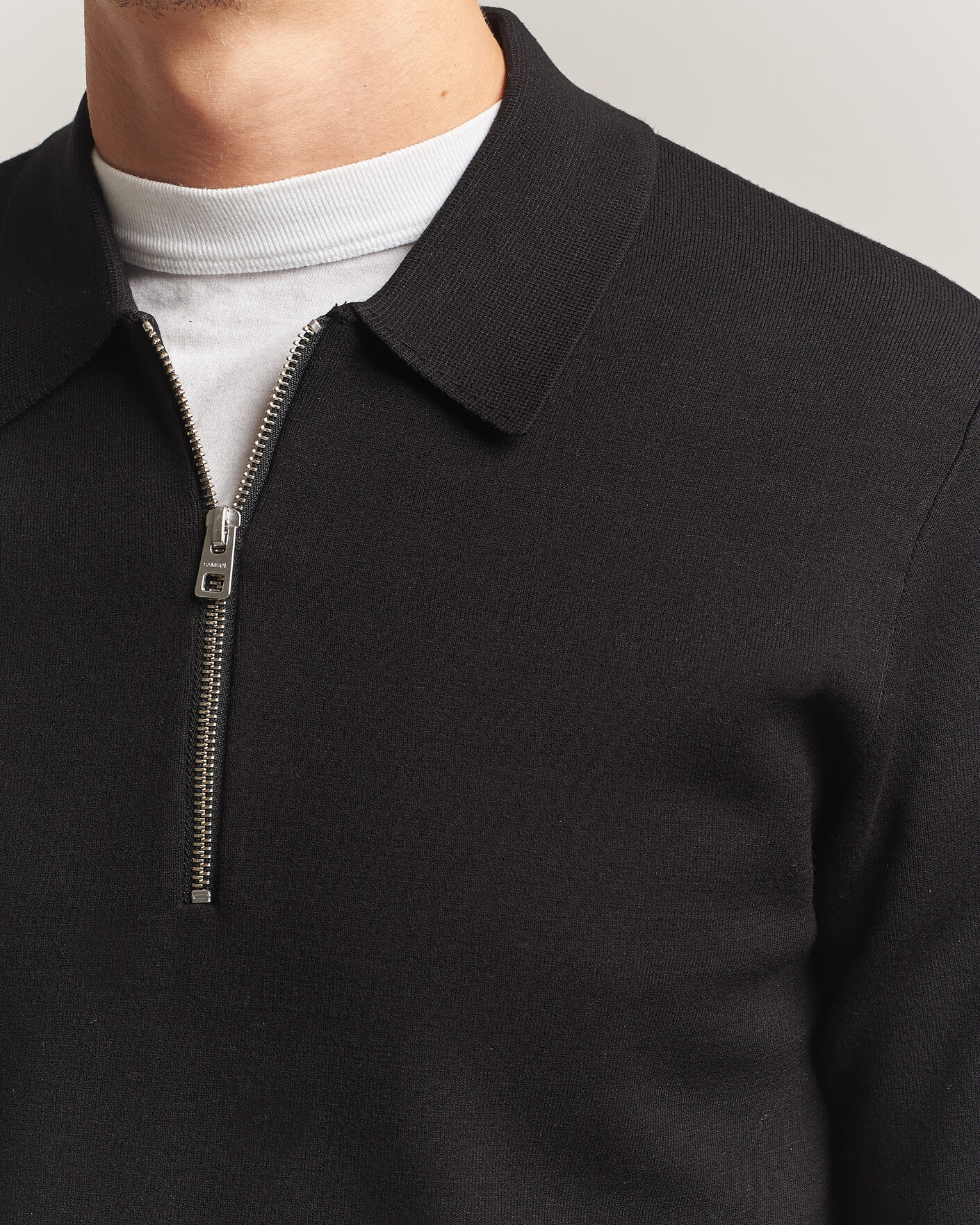 Herren | Pullover | Samsøe Samsøe | Matt Half Zip Polo Black