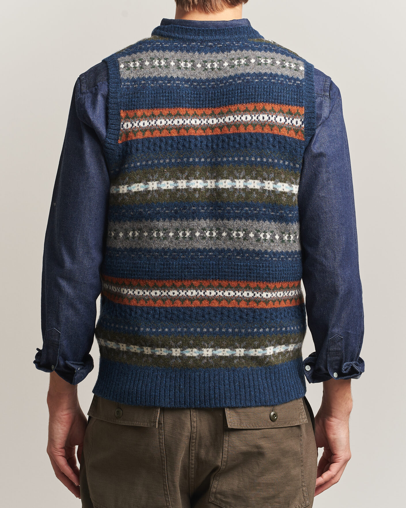 Herren | Pullover | BEAMS PLUS | Fair Isle Knit Vest Navy