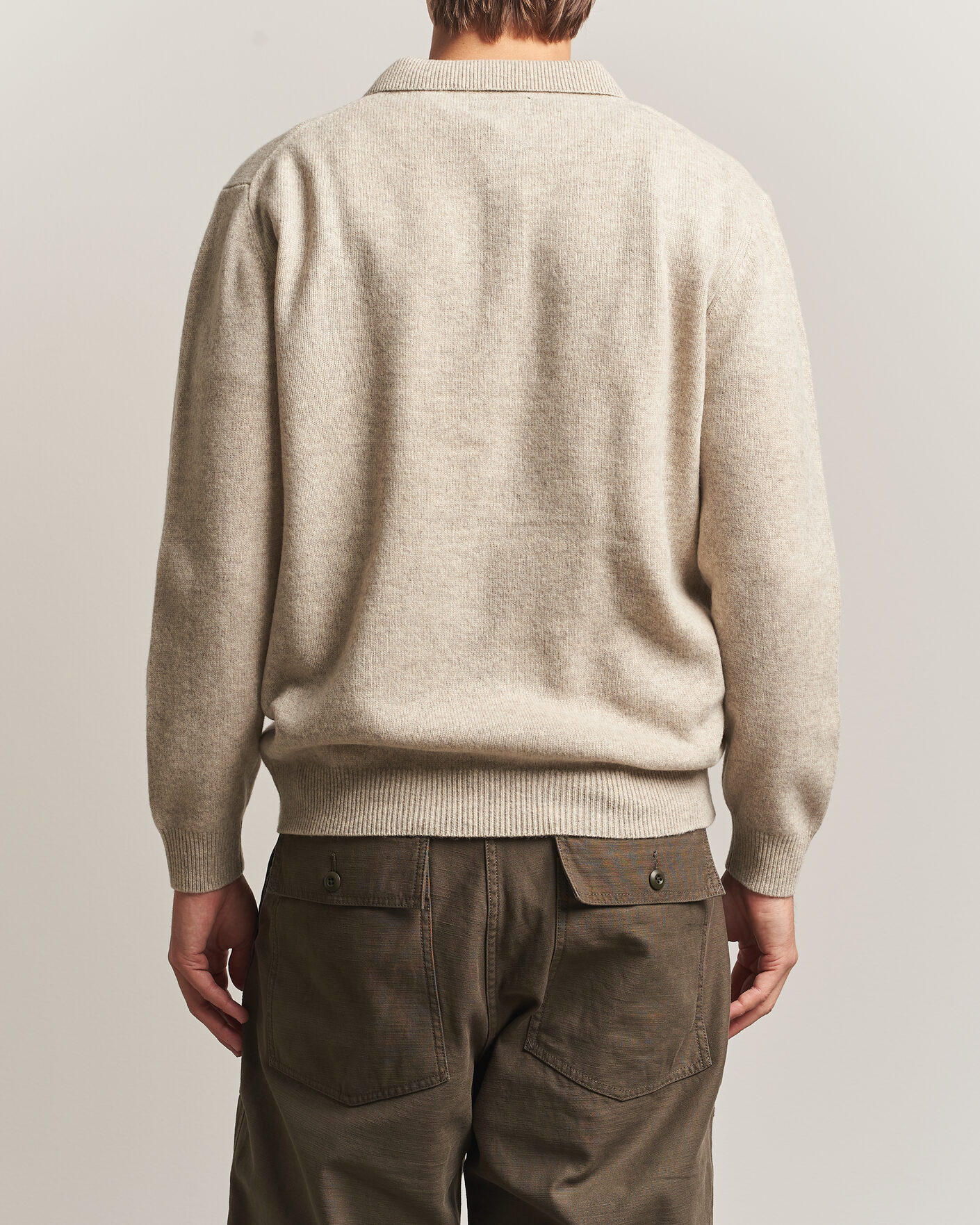 Herren | Pullover | BEAMS PLUS | Knitted Wool Polo Beige