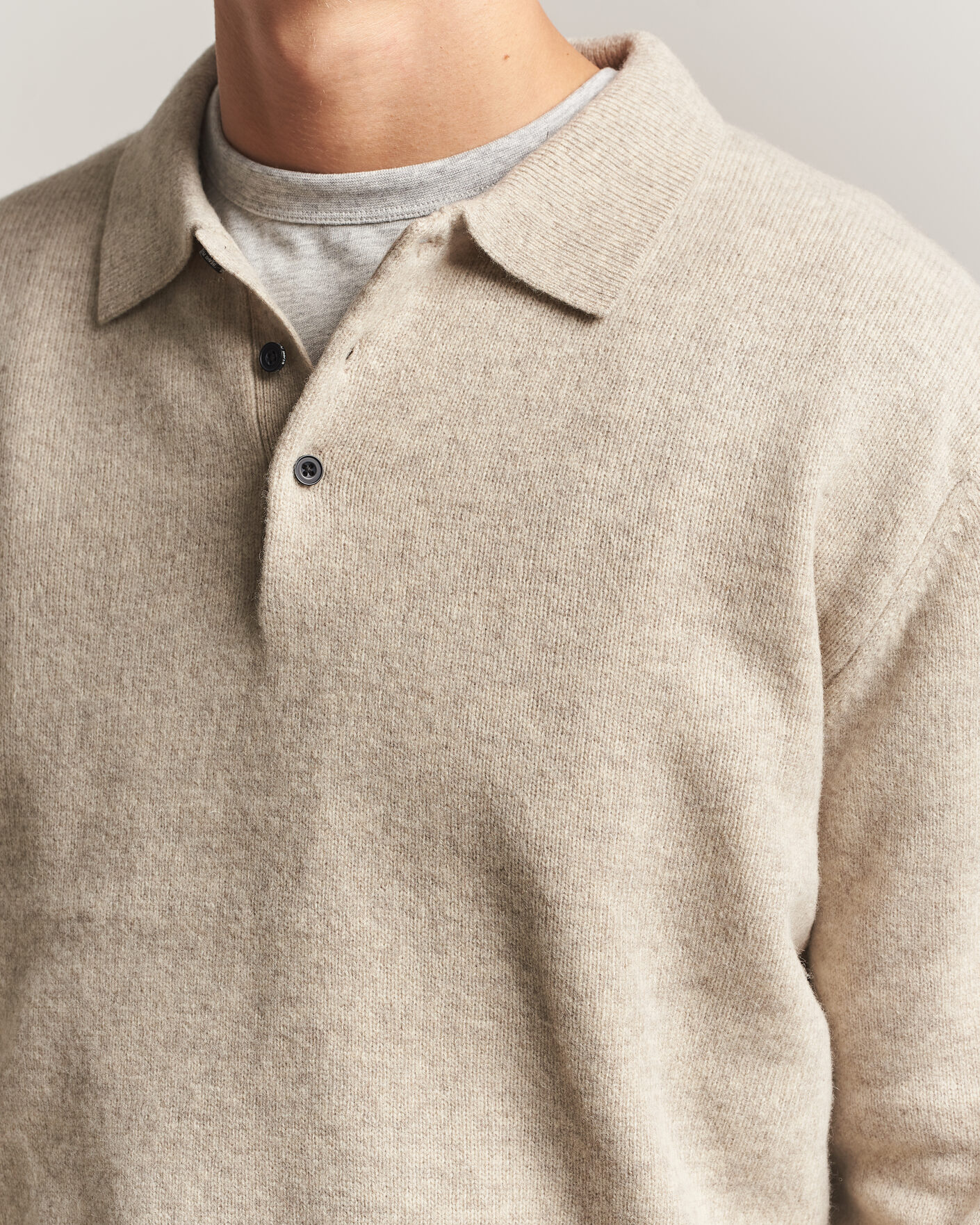 Herren | Pullover | BEAMS PLUS | Knitted Wool Polo Beige