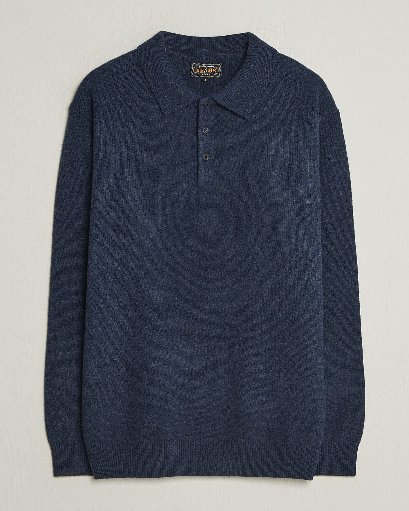 Herren | Pullover | BEAMS PLUS | Knitted Wool Polo Navy