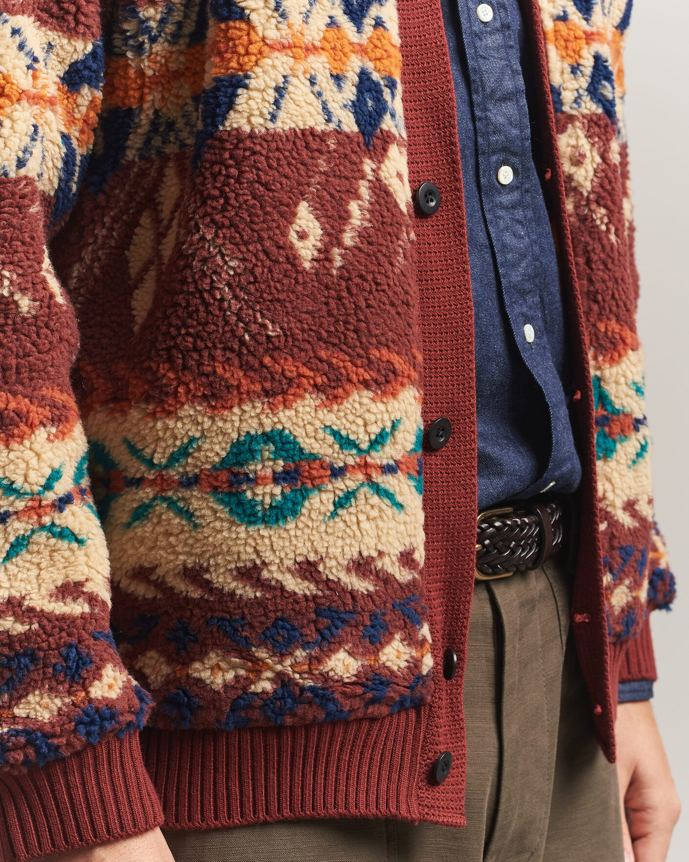 Herren | Pullover | BEAMS PLUS | Boa Jacquard Cardigan Brown