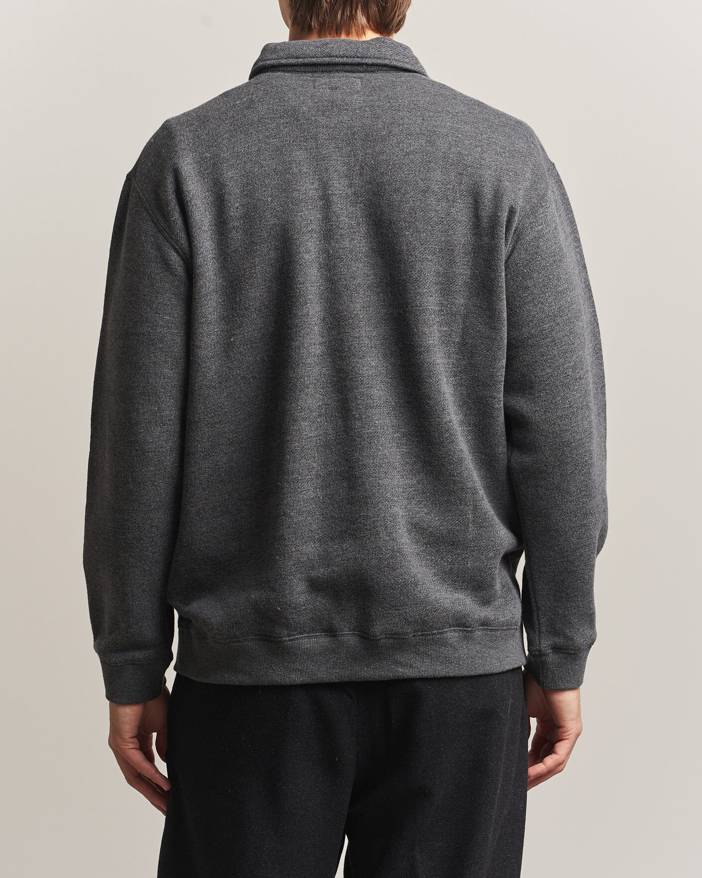 Herren | Pullover | BEAMS PLUS | Wool/Cotton Half Zip Charcoal