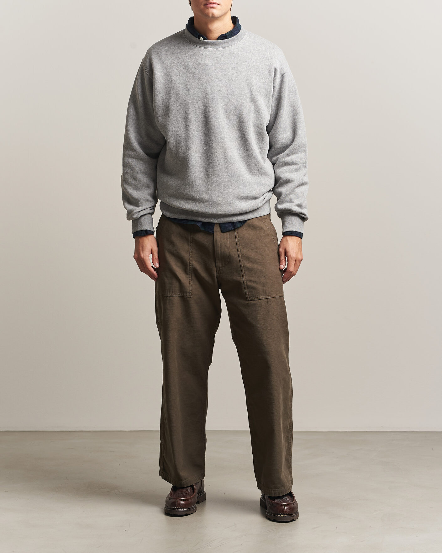 Herren | Pullover | BEAMS PLUS | Soft Sweat Crew Neck Grey