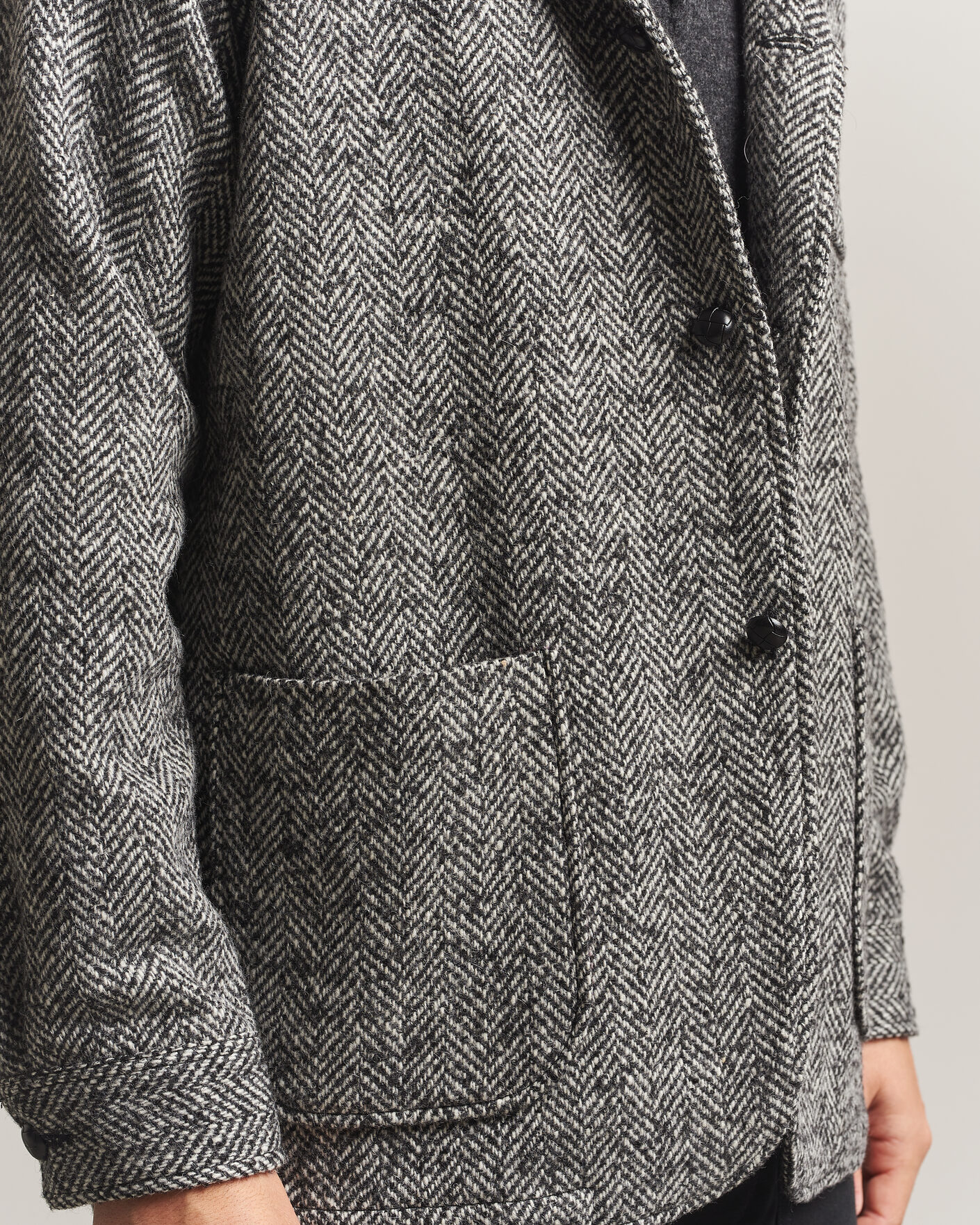 Herren | Jacken | BEAMS PLUS | Wool Herringbone Jacket Grey