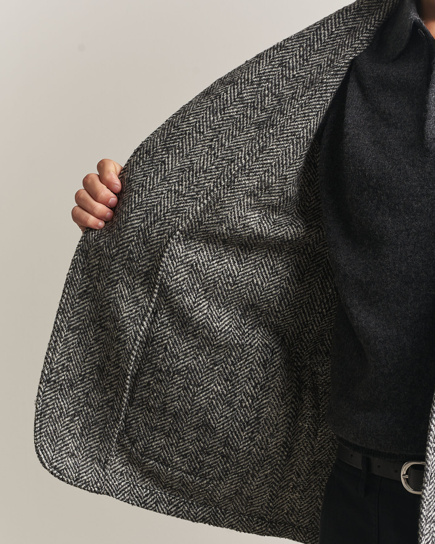 Herren | Jacken | BEAMS PLUS | Wool Herringbone Jacket Grey