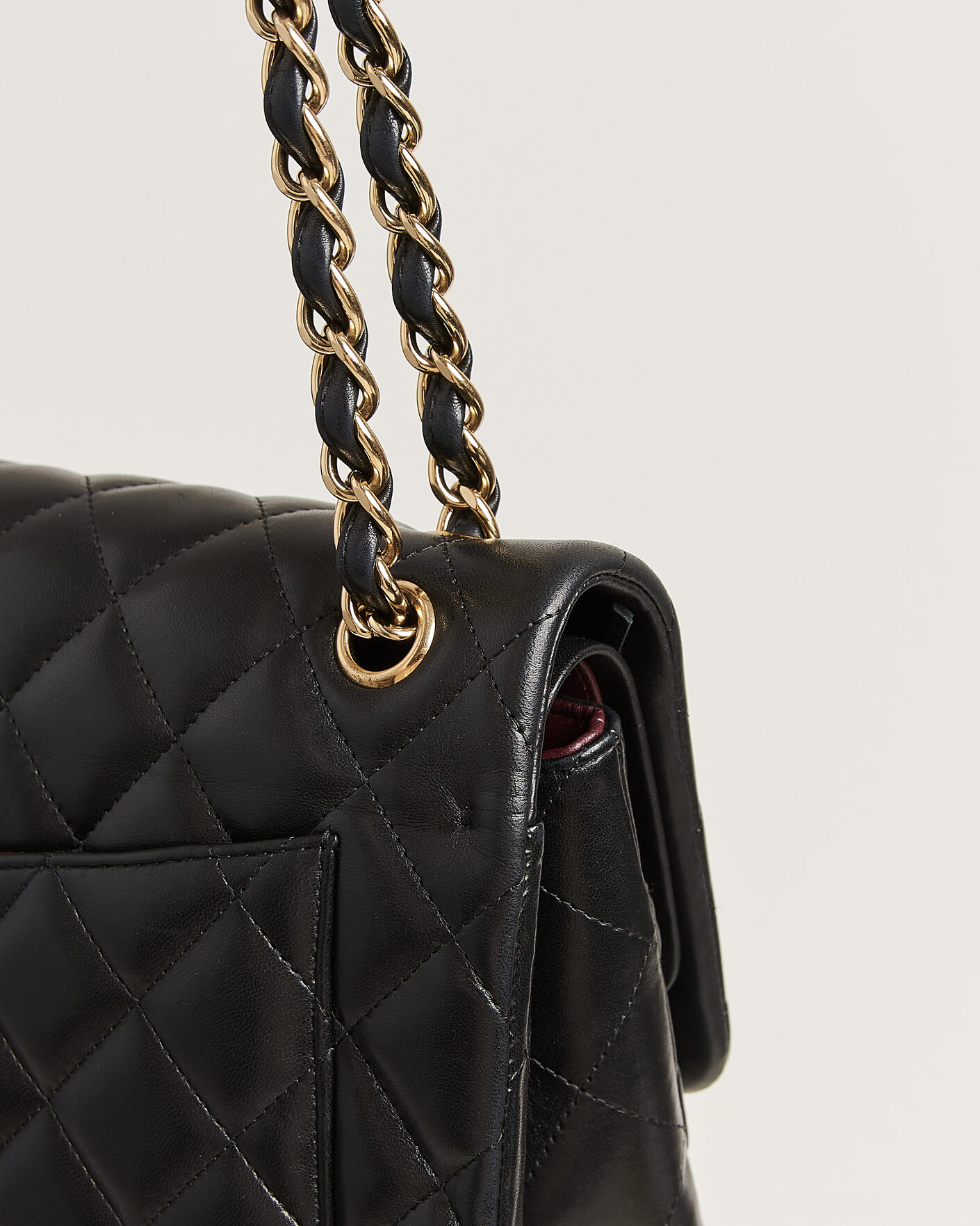 Herren | Pre-Owned & Vintage Bags | Chanel Pre-Owned | Classic Jumbo Double Flap Bag Lambskin Black