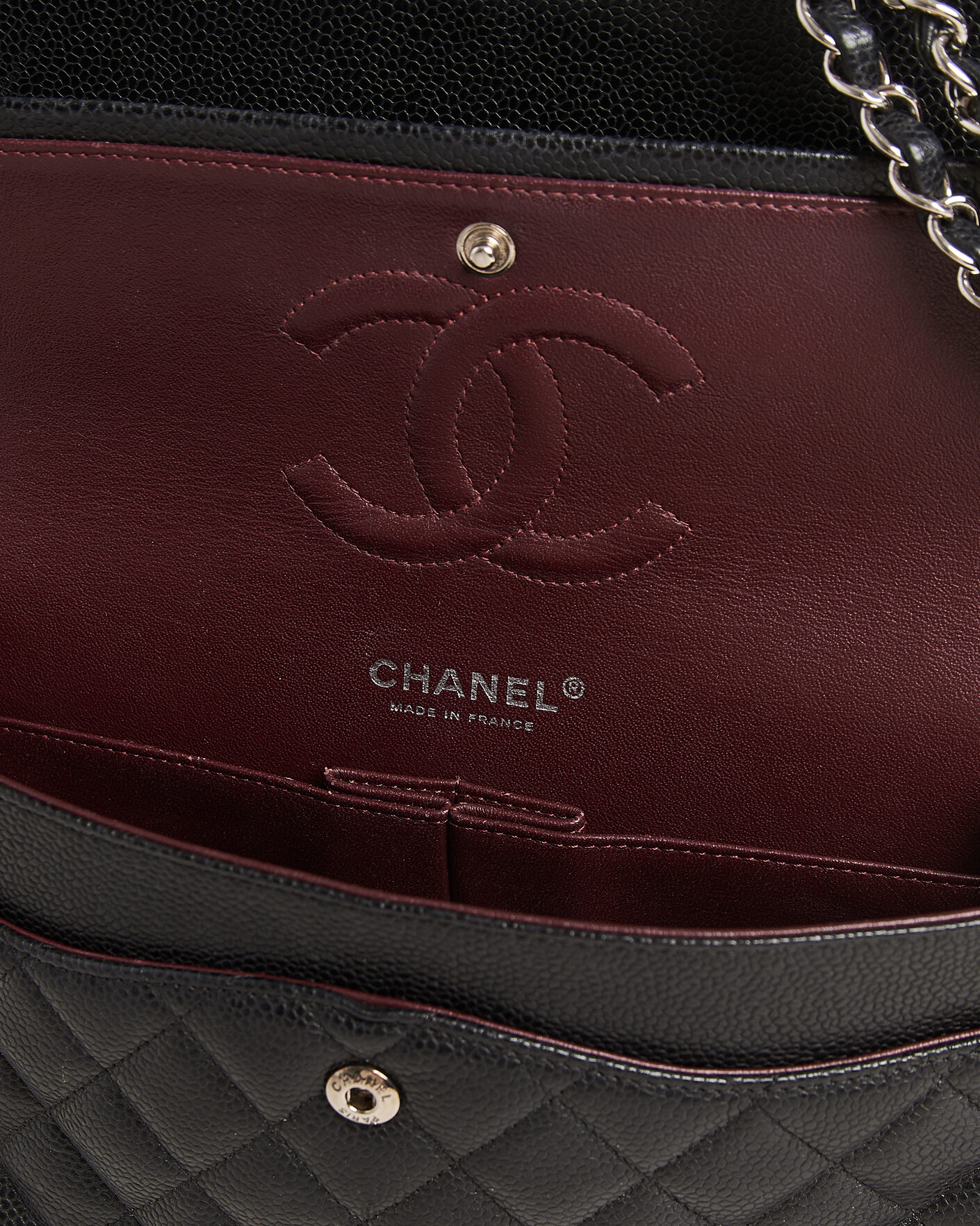 Herren | Pre-Owned & Vintage Bags | Chanel Pre-Owned | Classic Medium Single Flap Bag Caviar Black