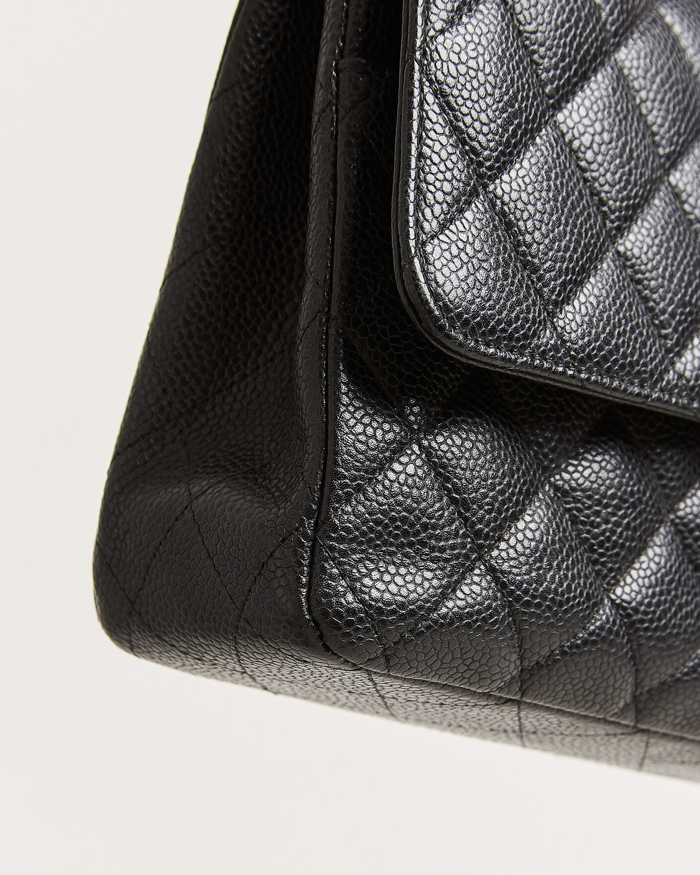 Herren | Pre-Owned & Vintage Bags | Chanel Pre-Owned | Classic Medium Single Flap Bag Caviar Black