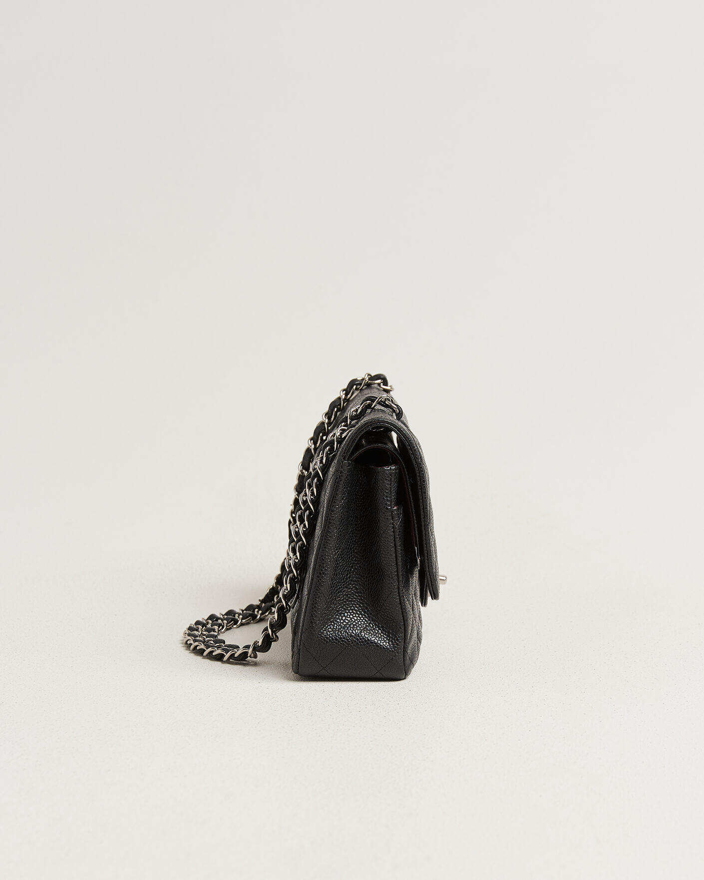 Herren | Pre-Owned & Vintage Bags | Chanel Pre-Owned | Classic Medium Single Flap Bag Caviar Black