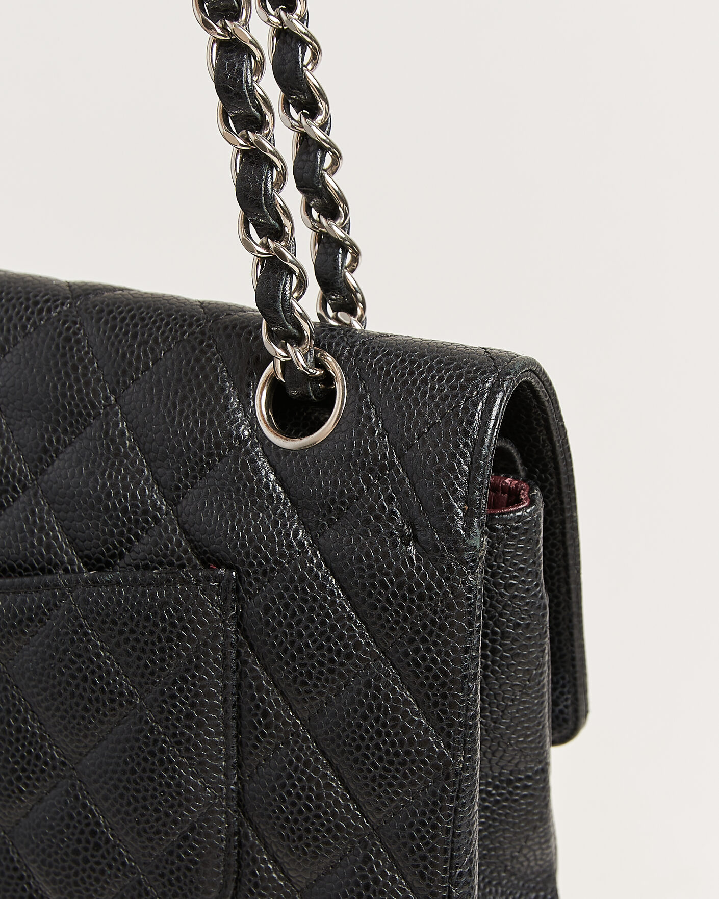 Herren | Pre-Owned & Vintage Bags | Chanel Pre-Owned | Classic Medium Single Flap Bag Caviar Black