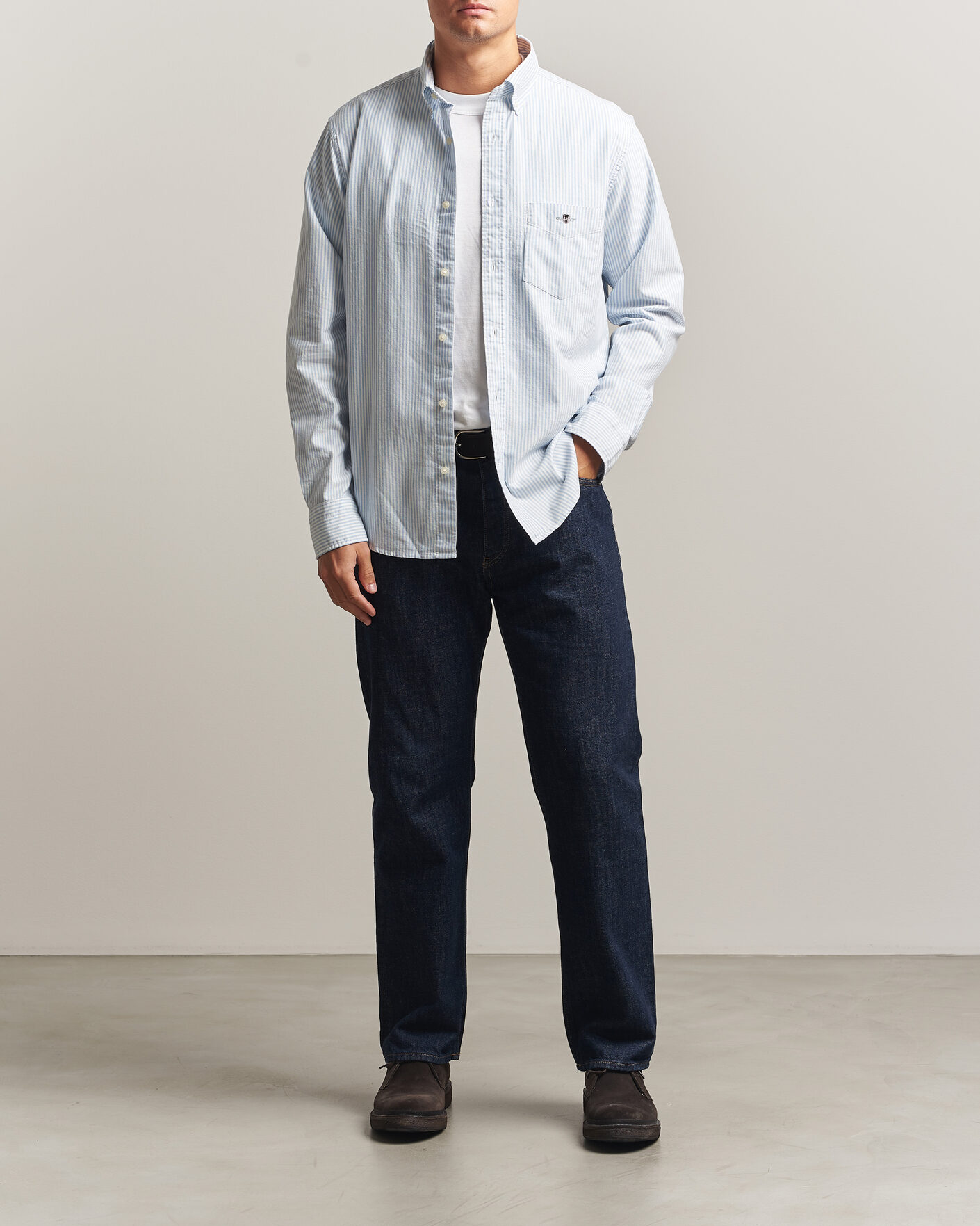 Herren | Hemden | Gant | Regular Fit Striped Oxford Shirt College Blue