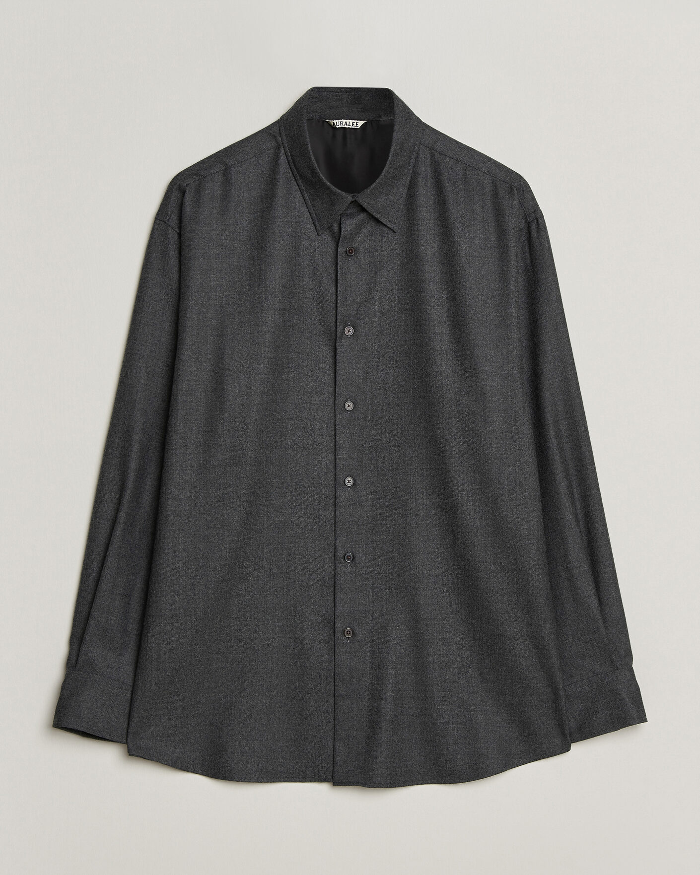 Herren | Hemden | Auralee | Super Light Wool Shirt Charcoal