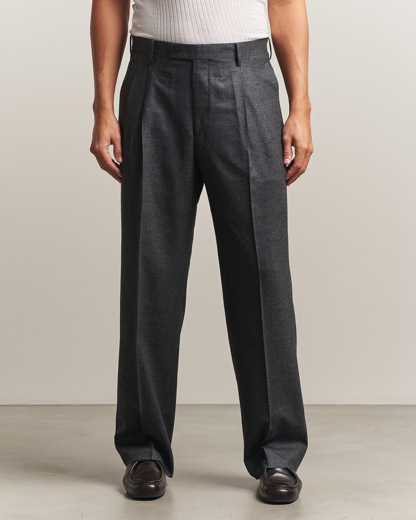 Herren | Hosen | Auralee | Super Light Wool Pants Charcoal