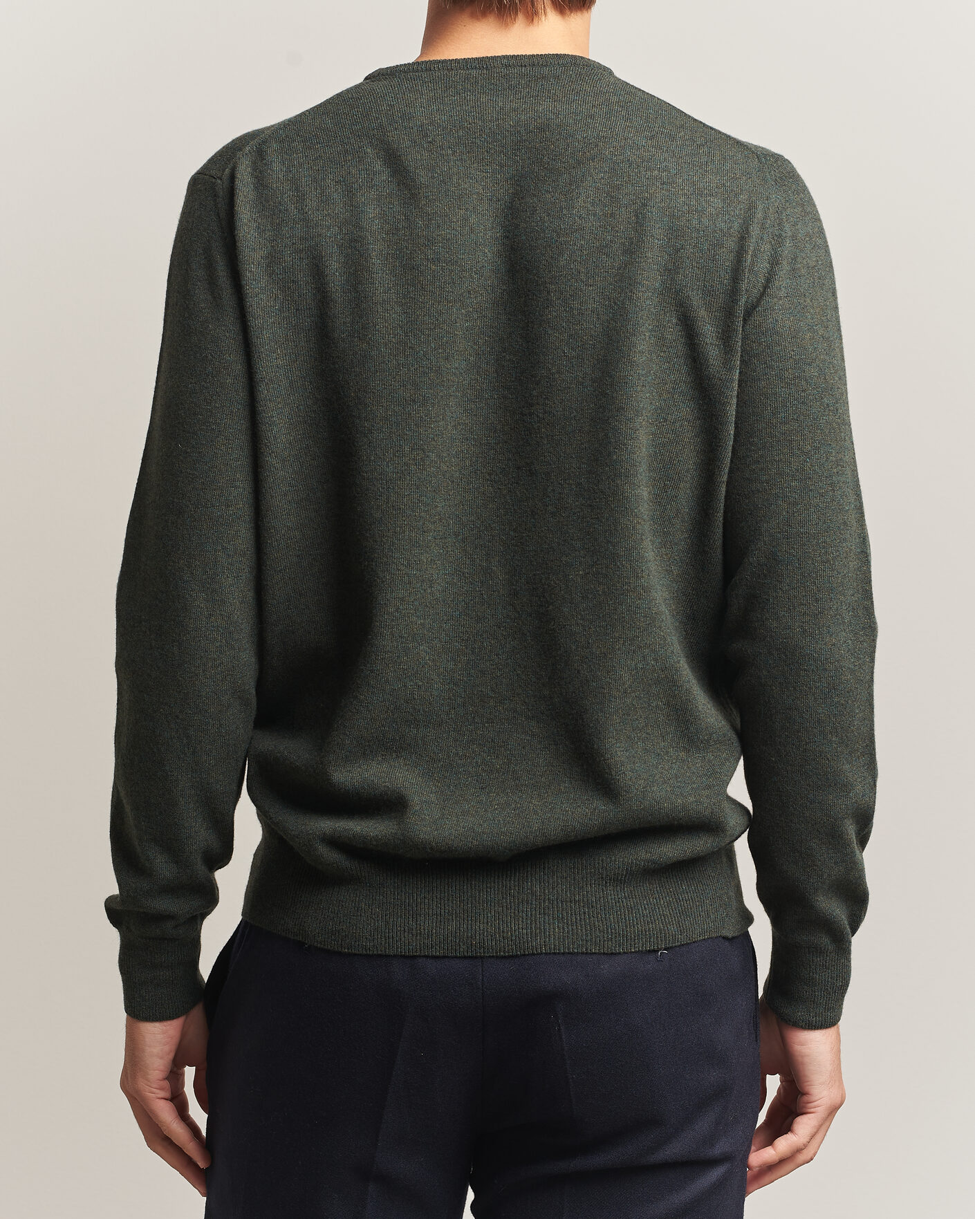 Herren | Pullover | Morgano | Wool/Cashmere Crewneck Dark Green