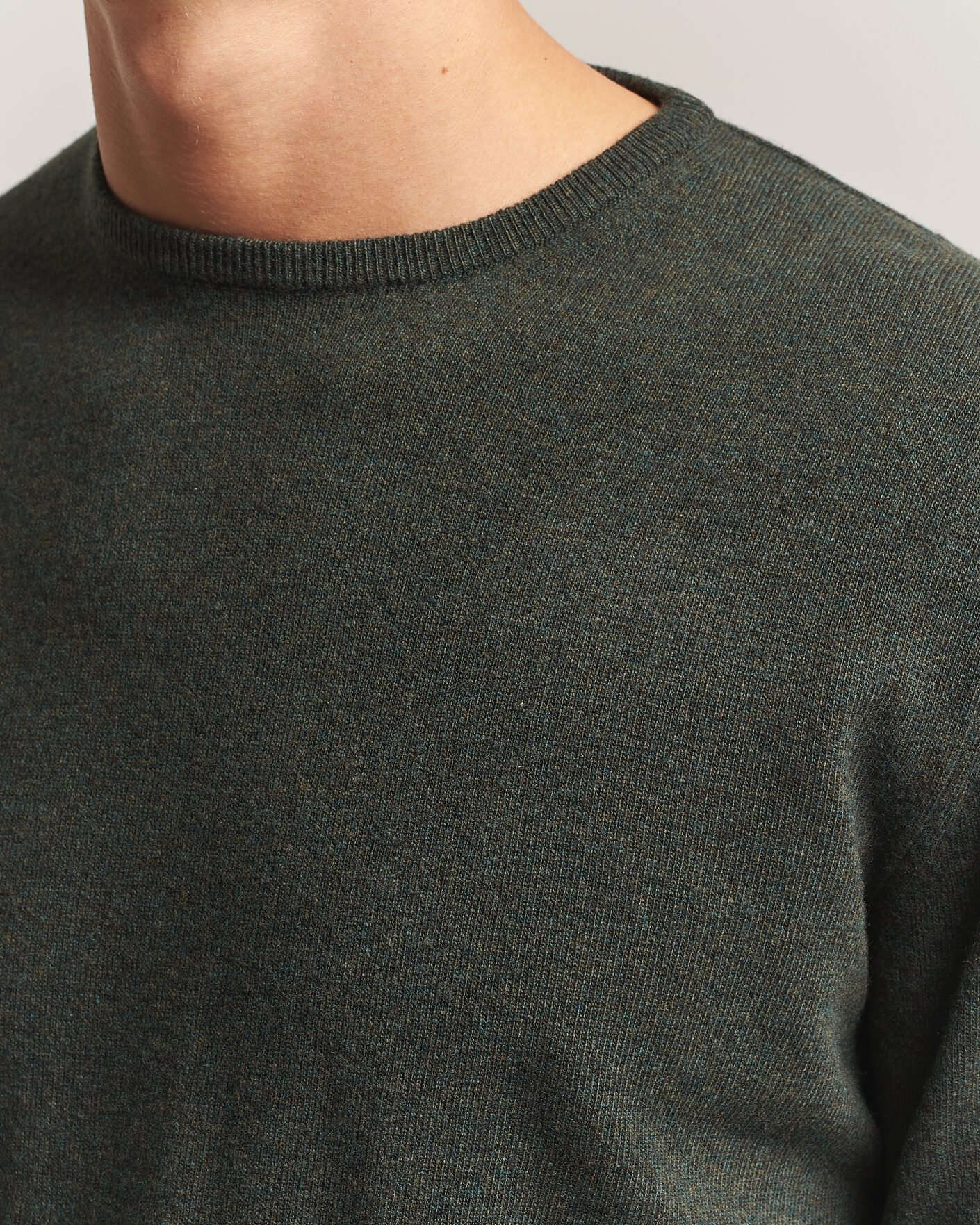 Herren | Pullover | Morgano | Wool/Cashmere Crewneck Dark Green