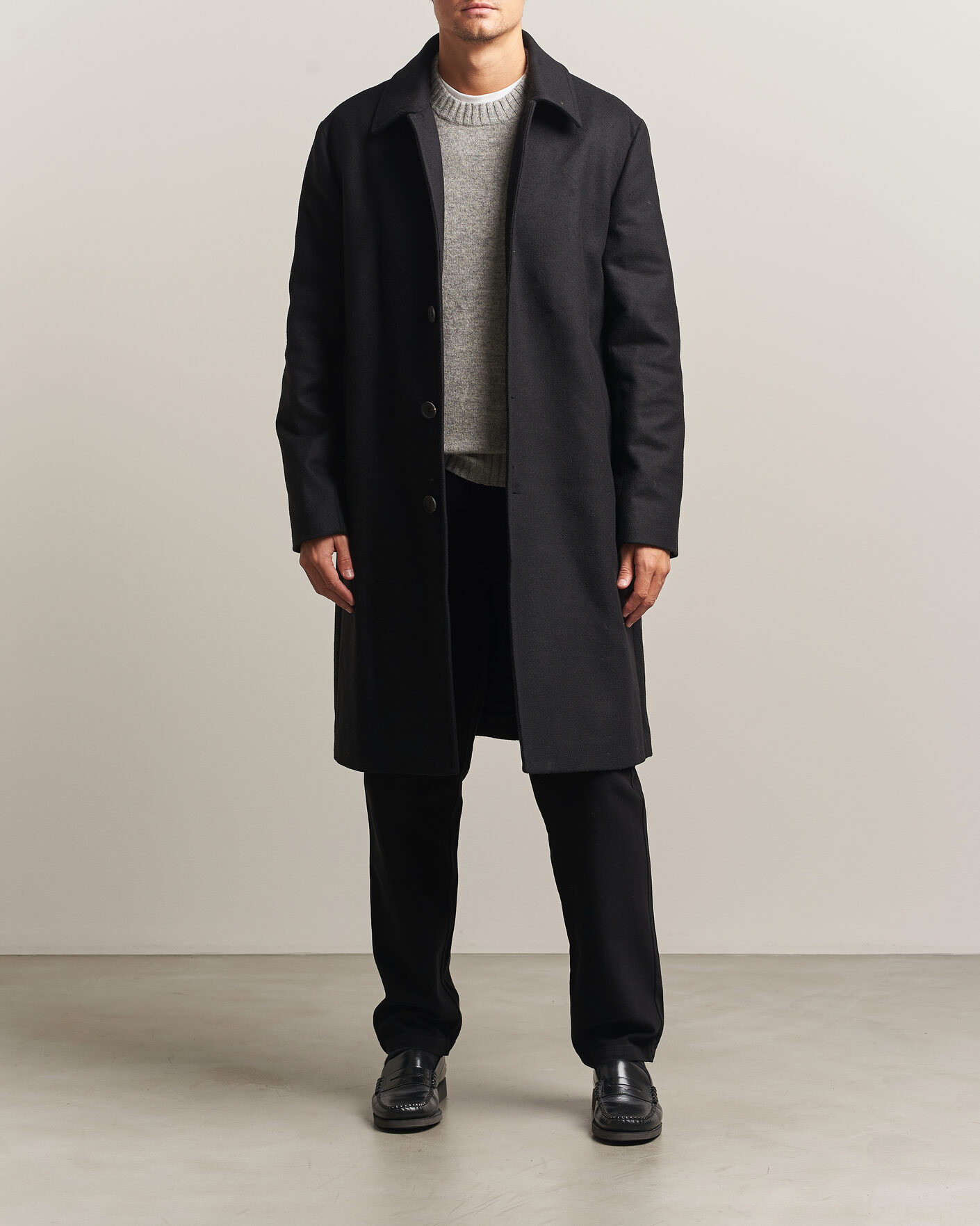 Herren | Jacken | A Day's March | Shamrock Wool Car Coat Black