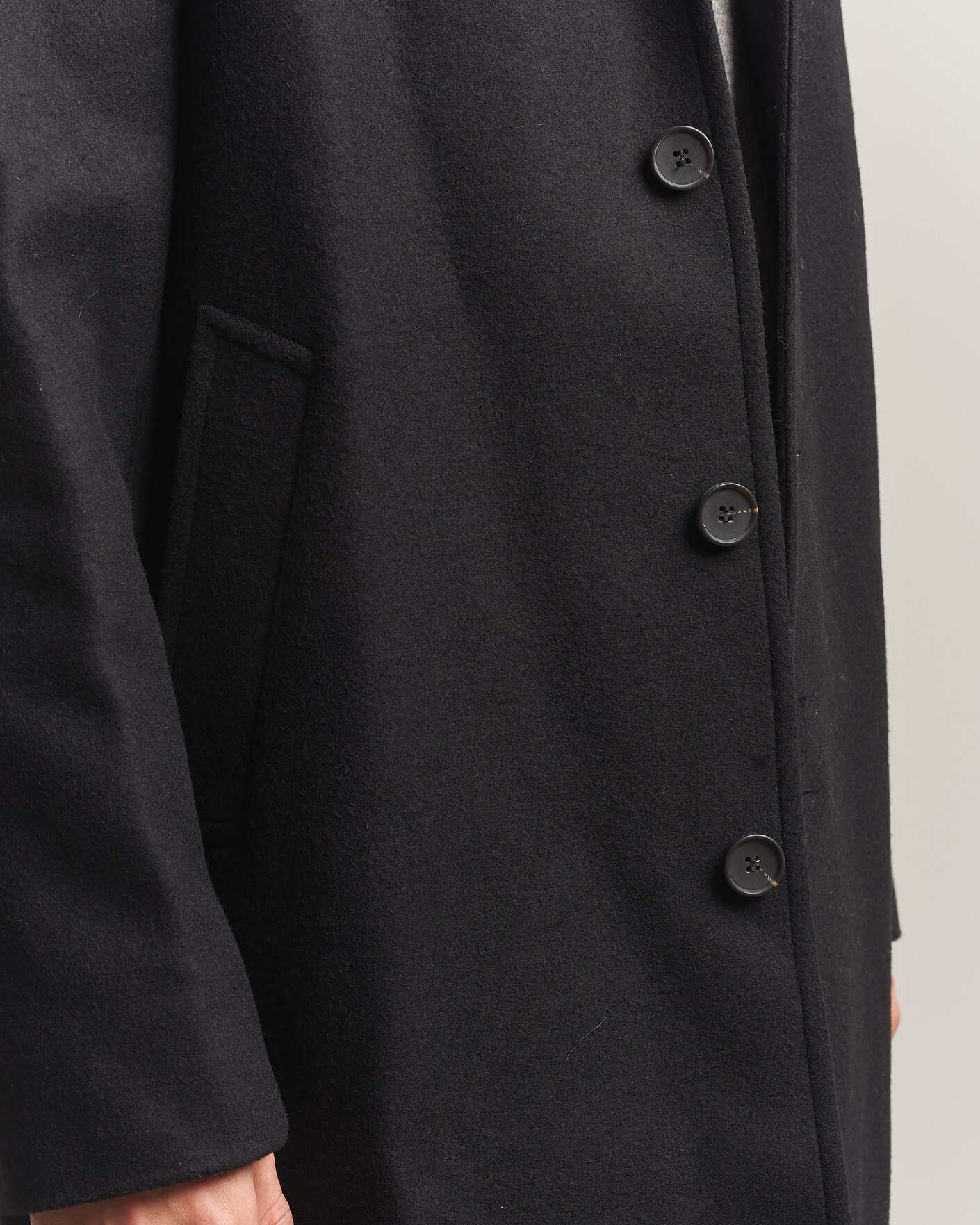 Herren | Jacken | A Day's March | Shamrock Wool Car Coat Black